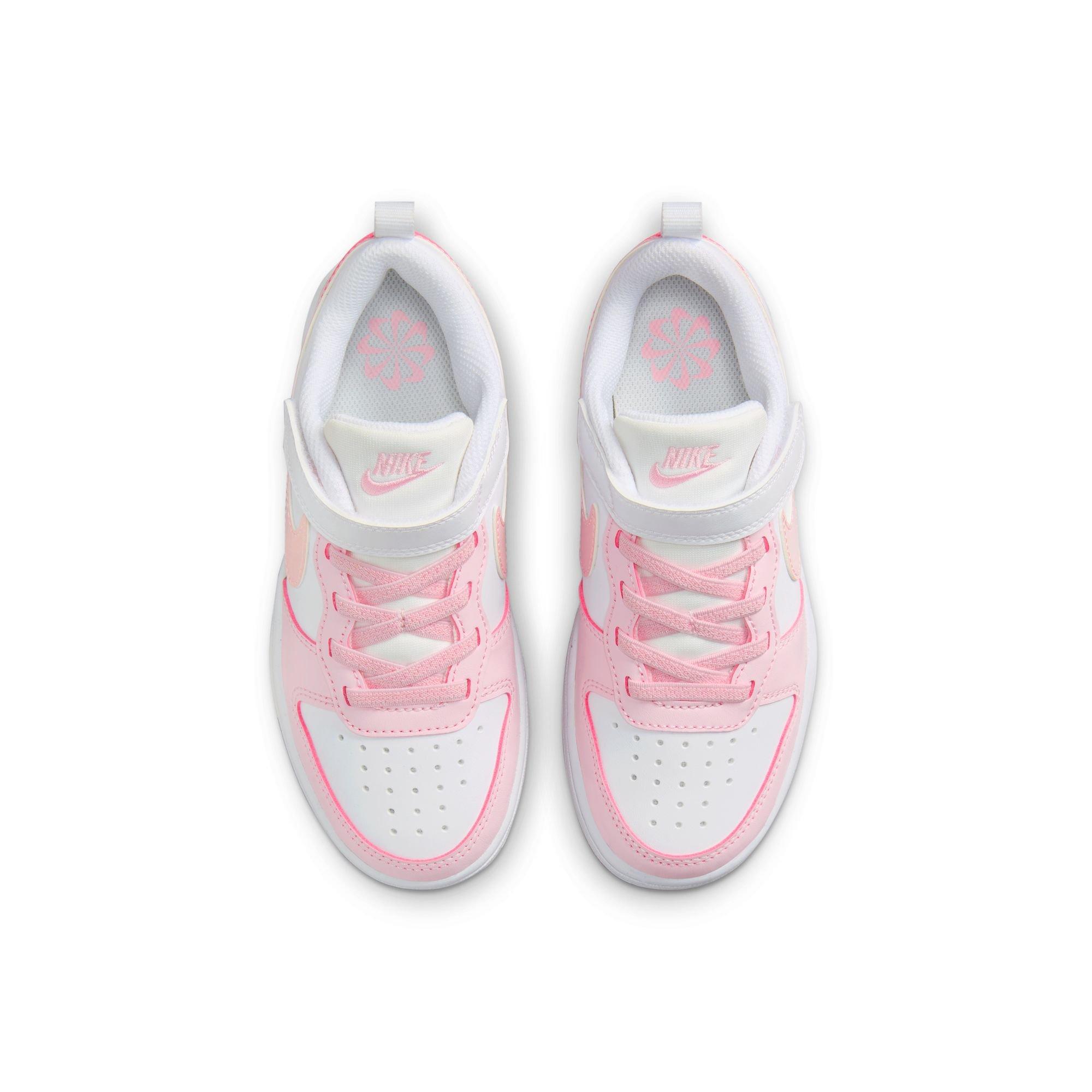 Nike Court Borough Low Recraft Preschool Girls' "White/Pink Foam" Shoe