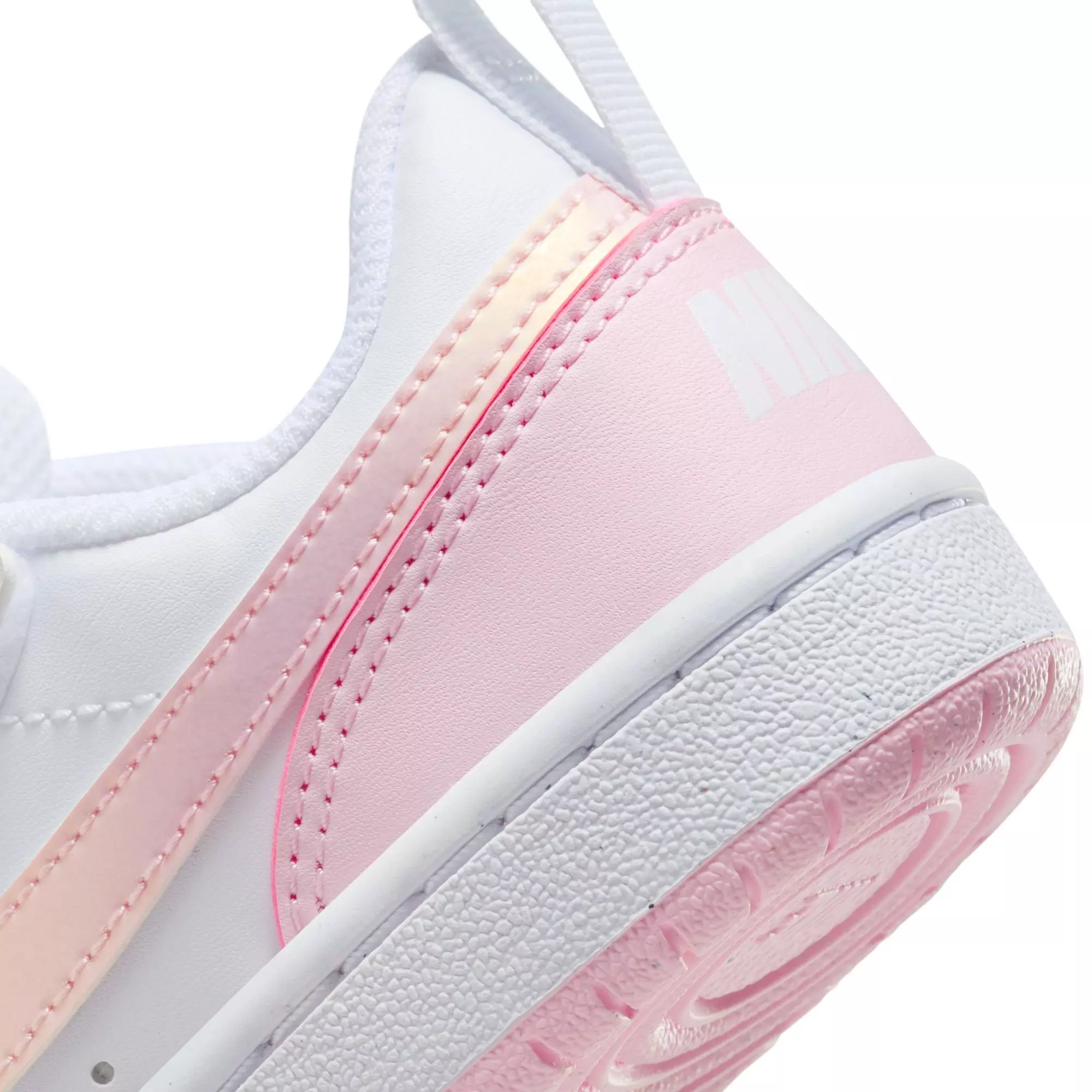 Nike Court Borough Low Recraft "White/Pink Foam" Preschool Girls' Shoe - WHITE/PINK