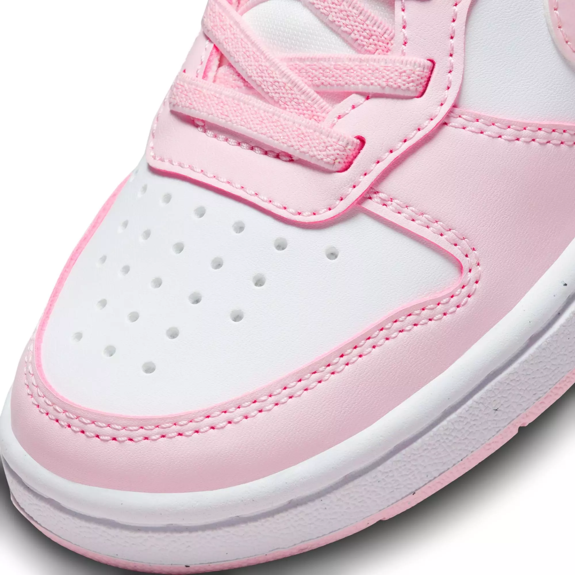Nike Court Borough Low Recraft "White/Pink Foam" Preschool Girls' Shoe - WHITE/PINK