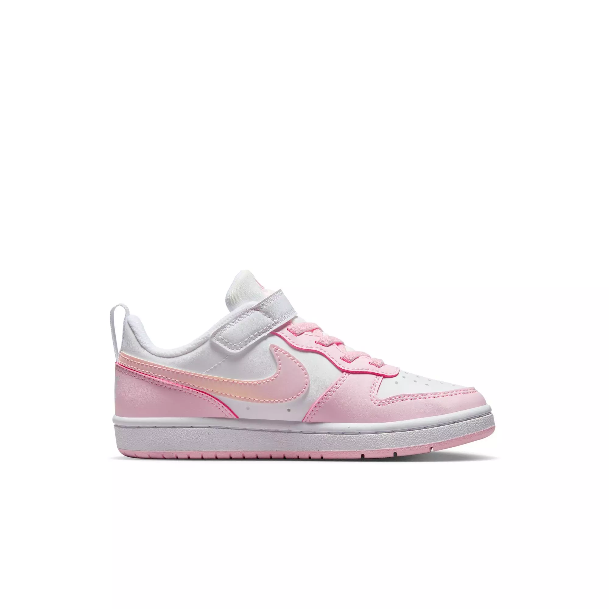 Nike Court Borough Low Recraft "White/Pink Foam" Preschool Girls' Shoe - WHITE/PINK