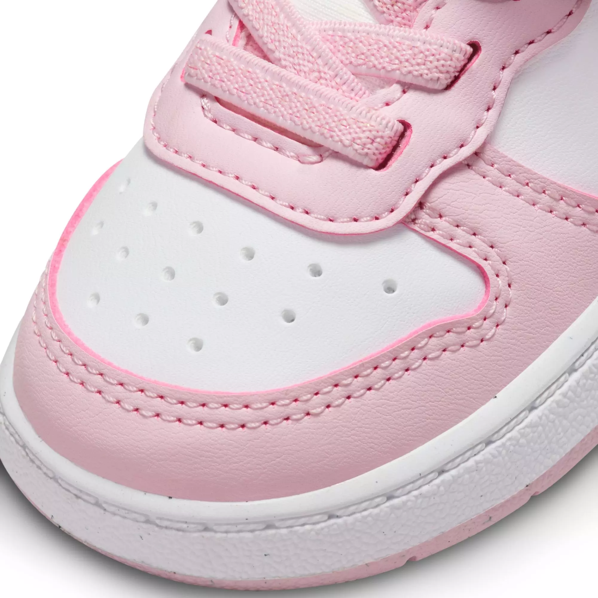 Nike Court Borough Low Recraft "White/Pink Foam" Toddler Girls' Shoe - WHITE/PINK