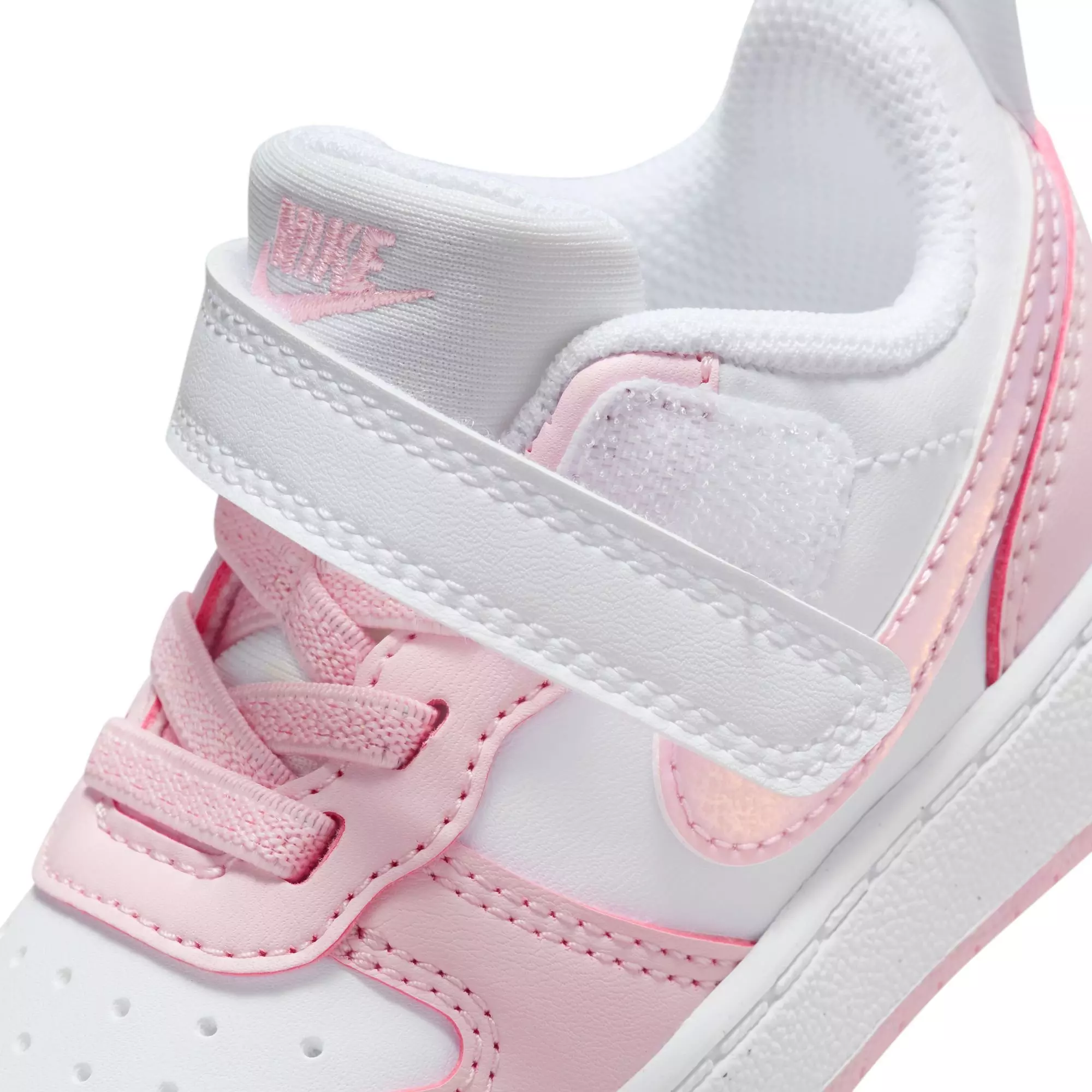 Nike Court Borough Low Recraft "White/Pink Foam" Toddler Girls' Shoe - WHITE/PINK