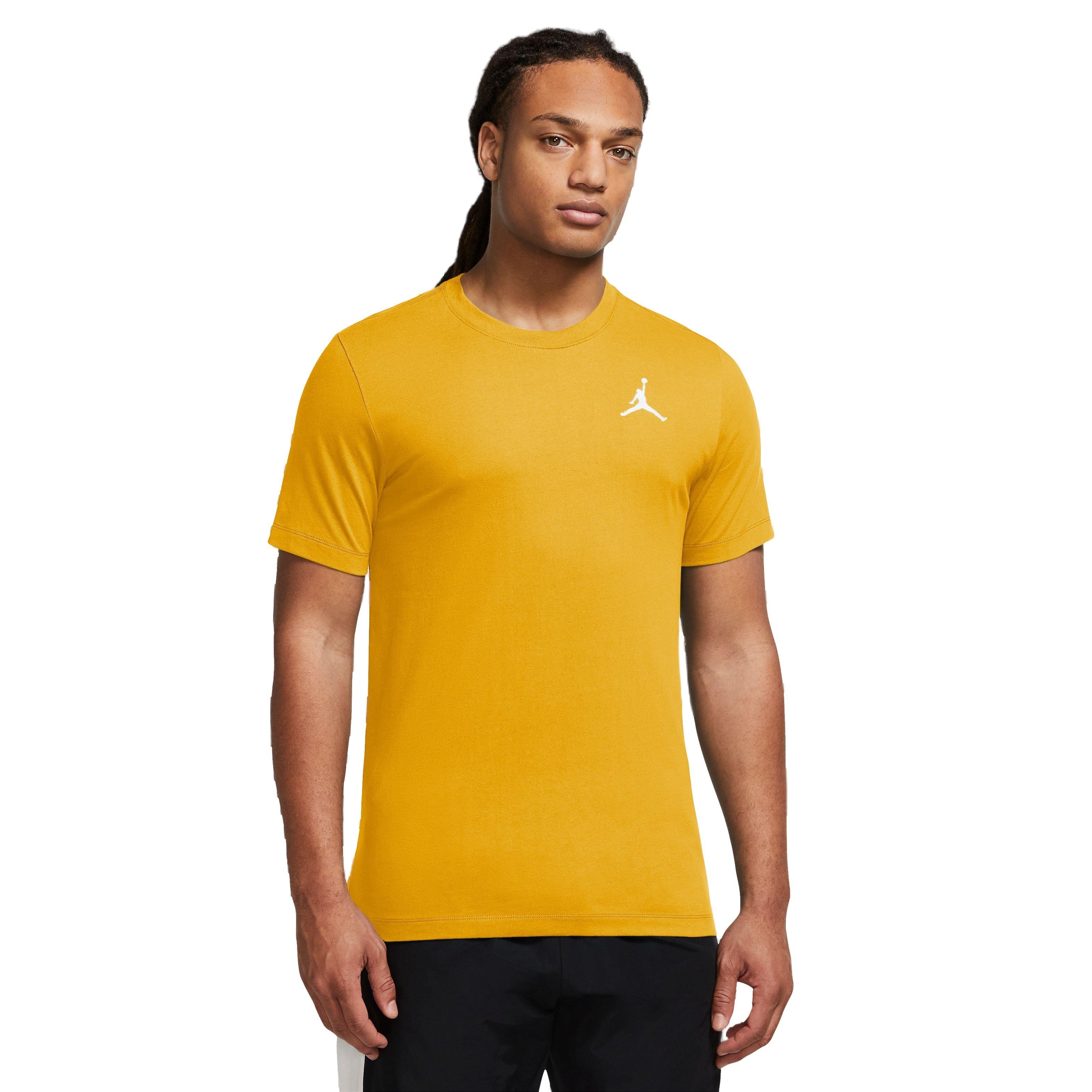 Jordan Men's Embroidered Tee - Yellow Ochre - YELLOW Thumbnail View 1