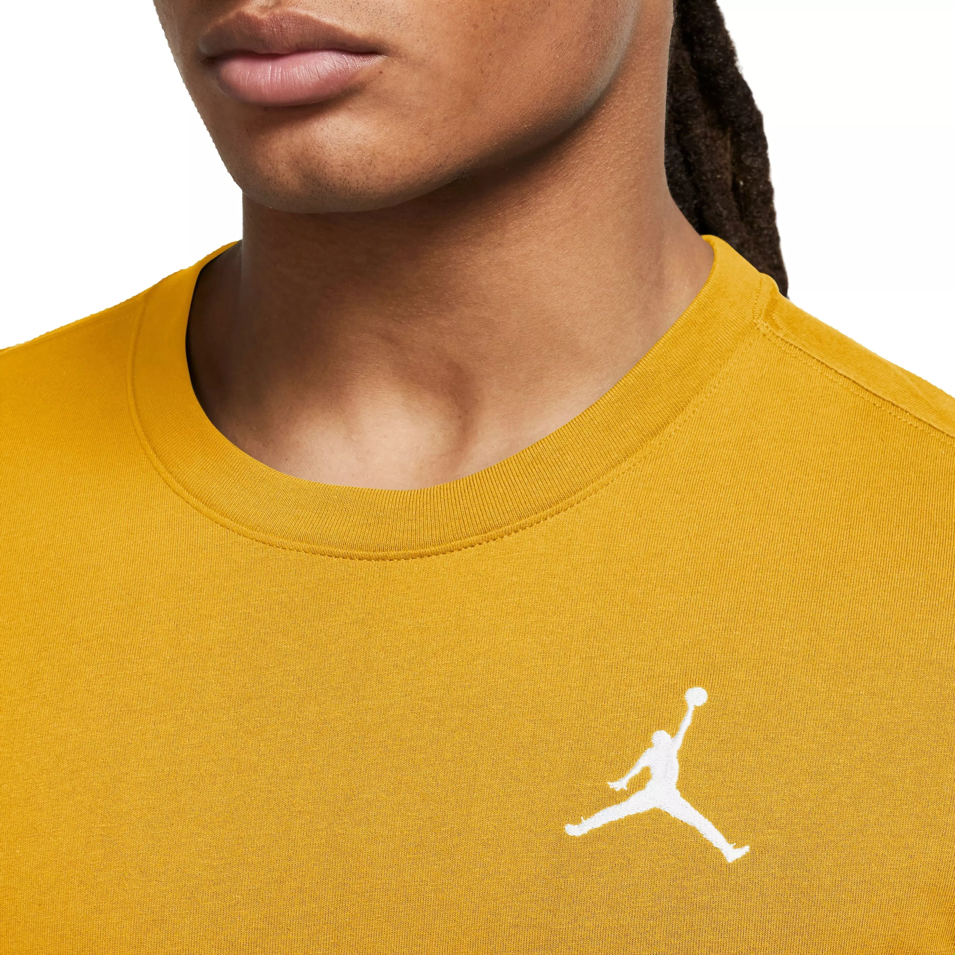 Jordan Men's Embroidered Tee - Yellow Ochre - YELLOW