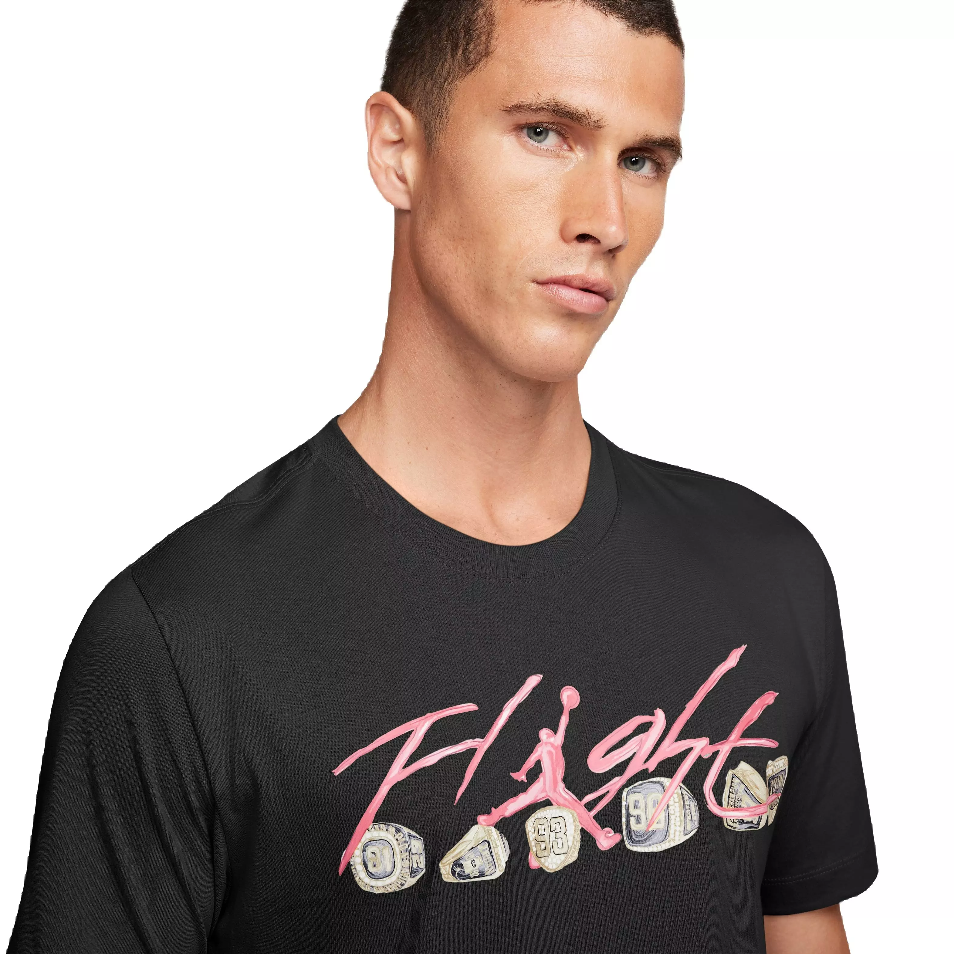 Jordan Men's Flight Ring Tee - Bred - BLACK/RED