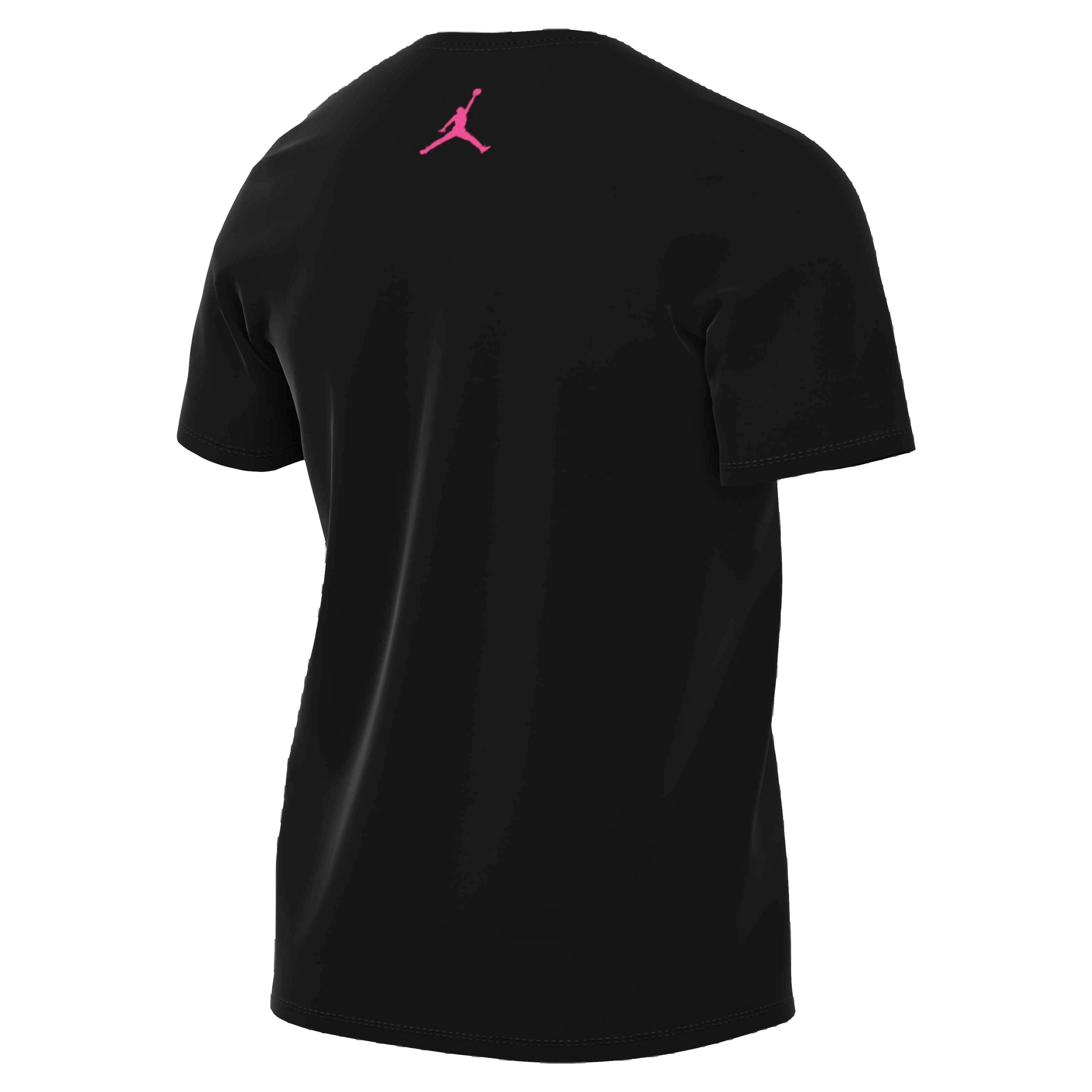 Jordan Men's Sport Dri-FIT Graphic Tee - Black/Pink - BLACK/PINK Thumbnail View 2