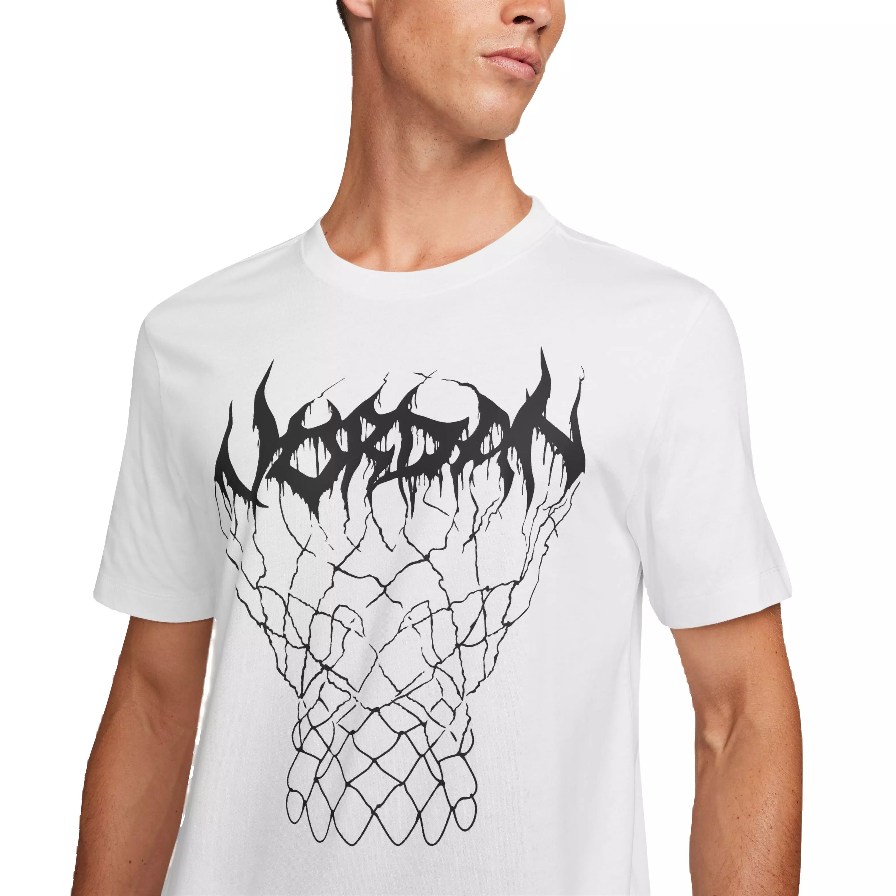Jordan Men's Sport Dri-FIT Graphic Tee - White/Black - WHITE/BLACK