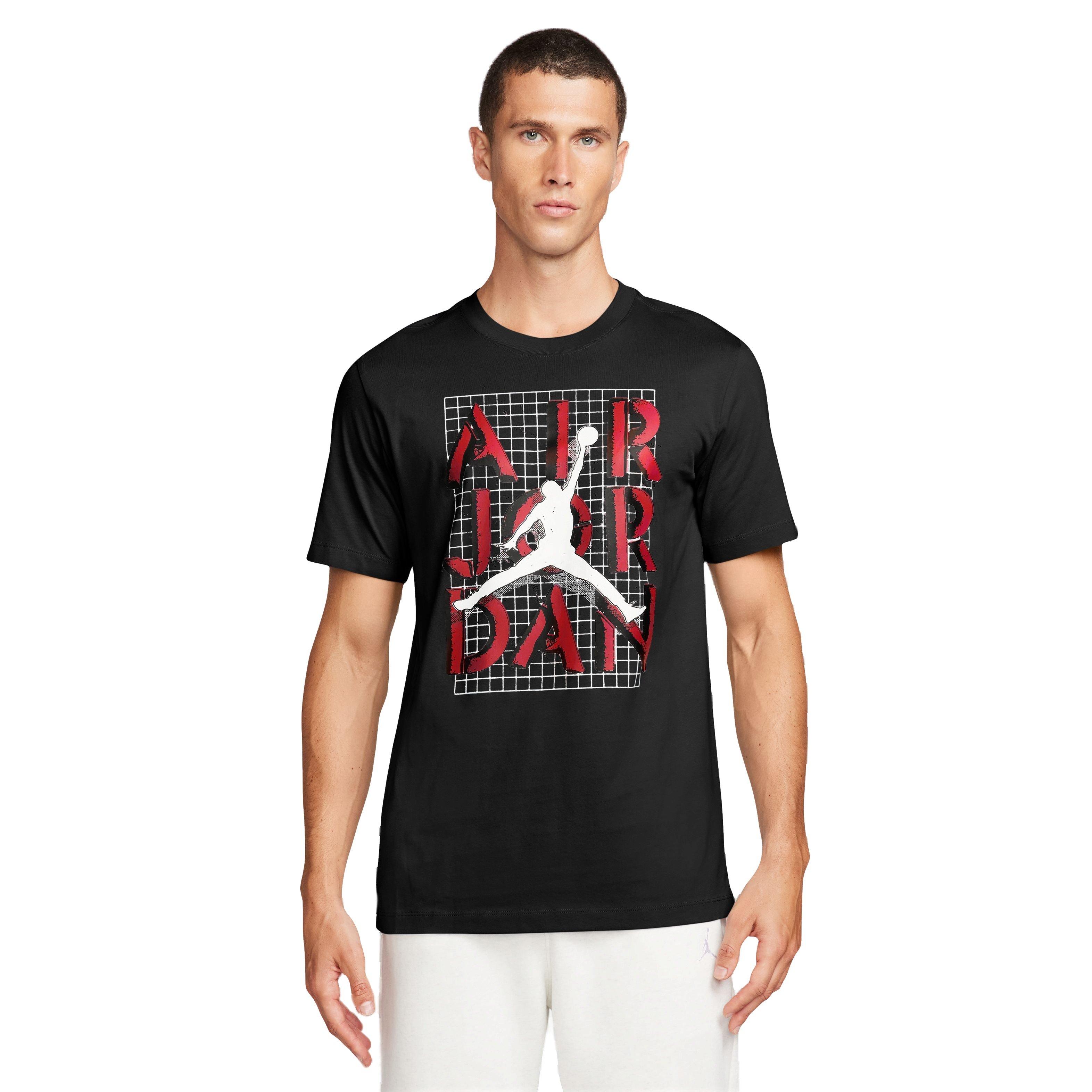 Jordan Men's Stack Tee - Bred - BLACK/RED Thumbnail View 1