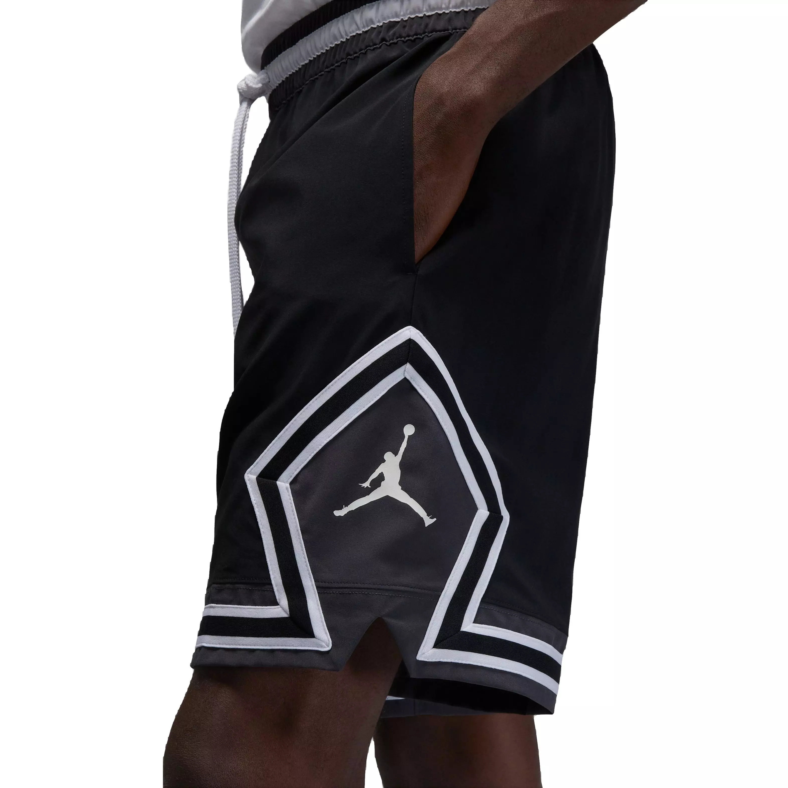 Nike Men's Woven Diamond Shorts - Black - BLACK