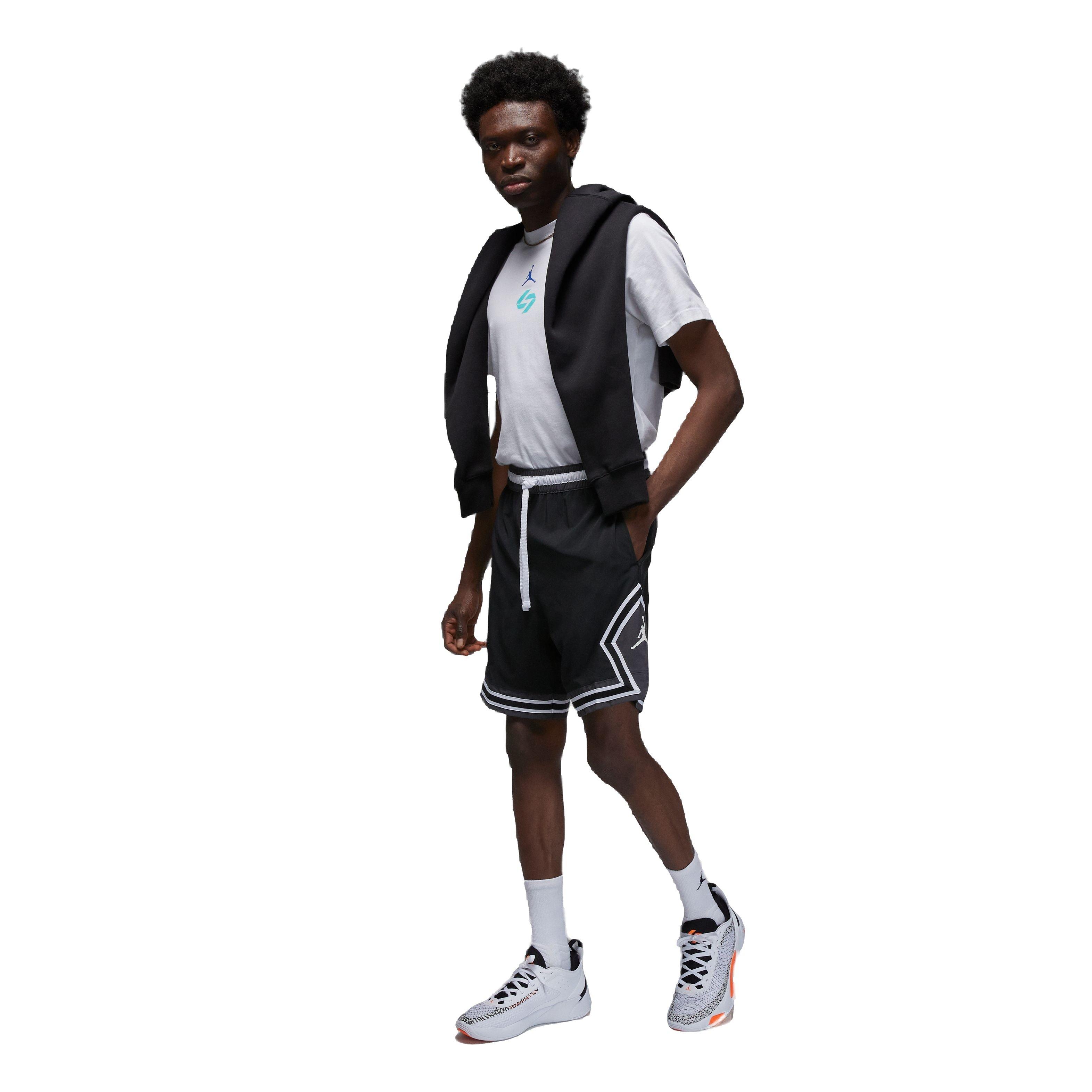 Nike Men's Woven Diamond Shorts - Black - BLACK Thumbnail View 5