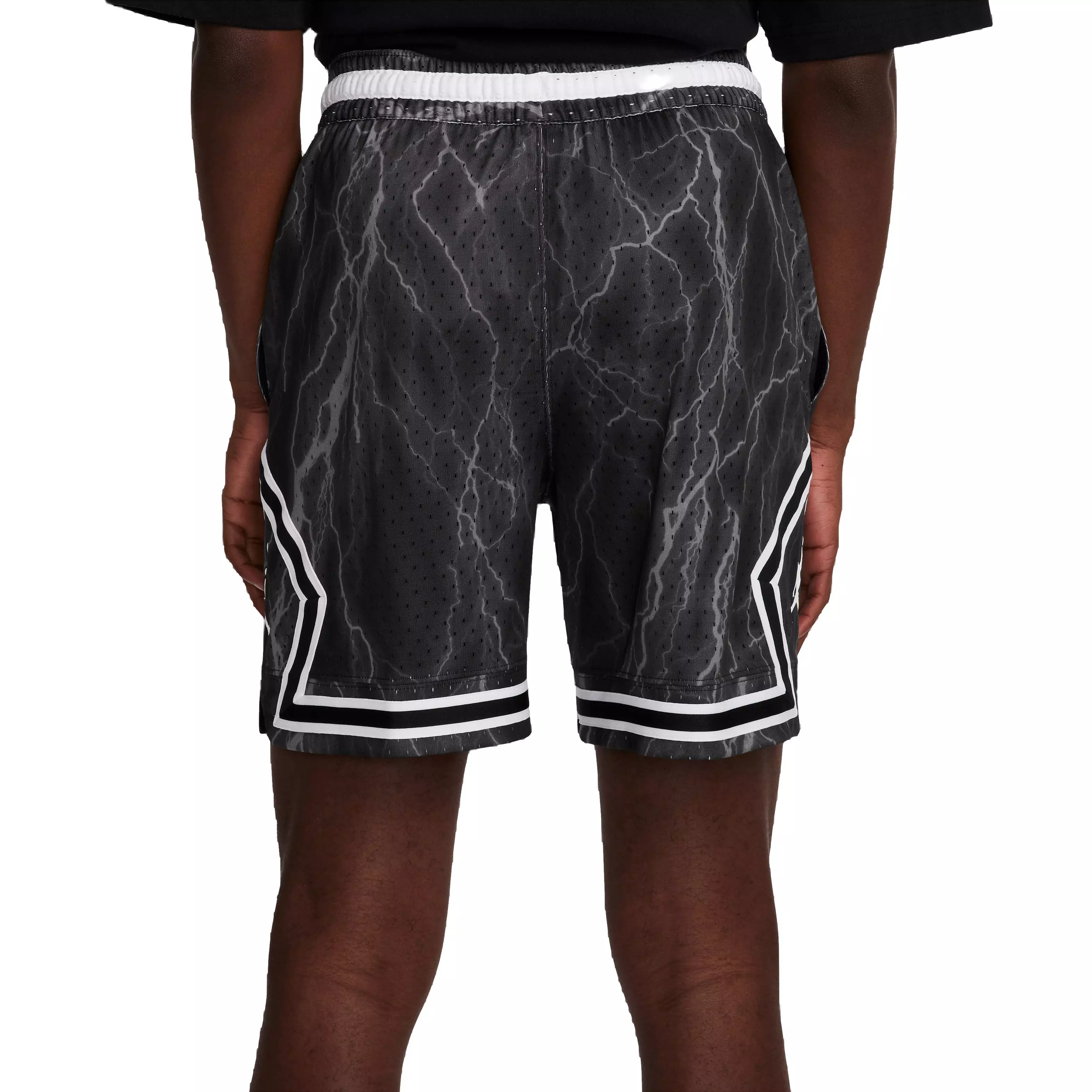 Jordan Men's Sport Printed Diamond Shorts - Black/White - BLACK/WHITE
