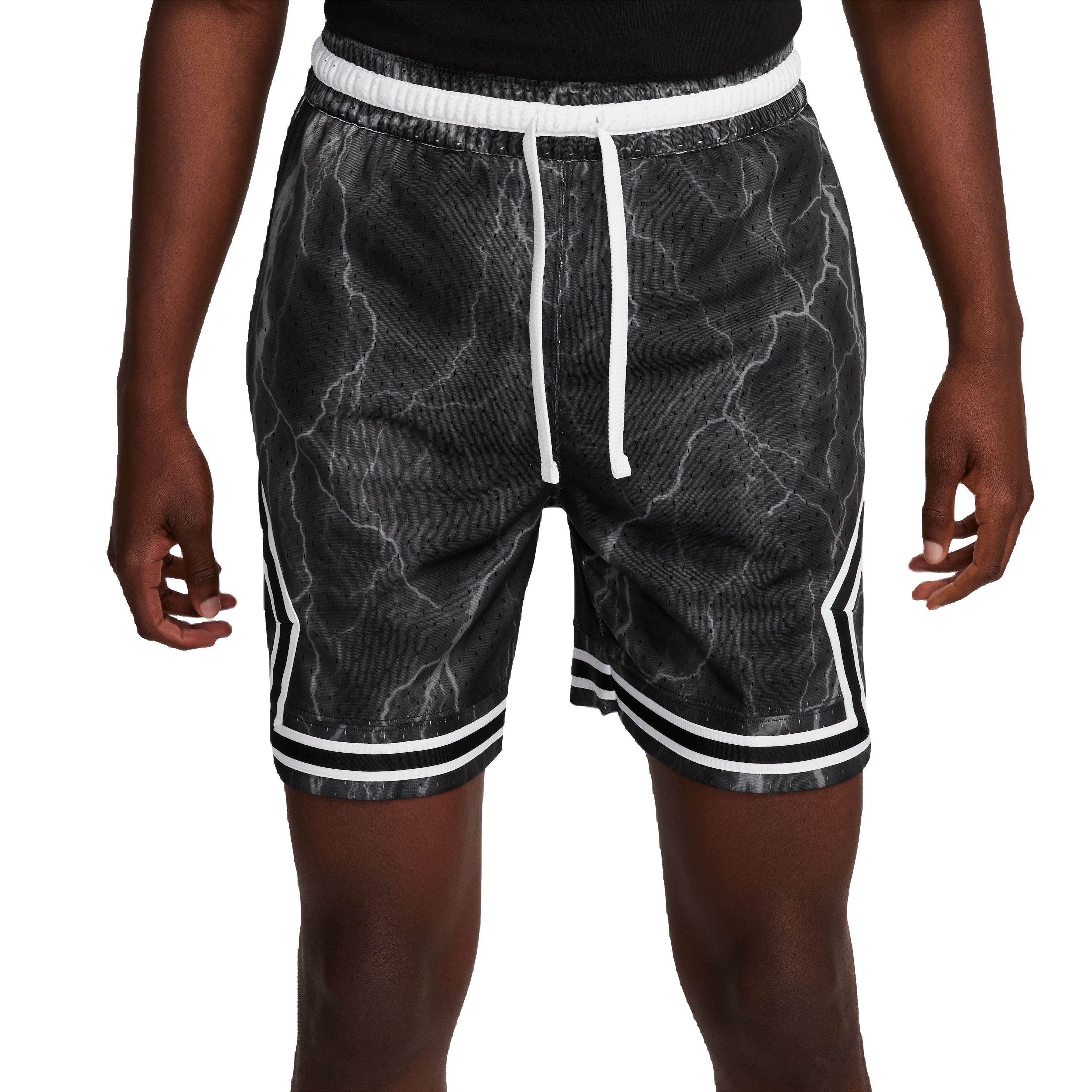 Jordan Men's Sport Printed Diamond Shorts - Black/White - BLACK/WHITE Thumbnail View 4