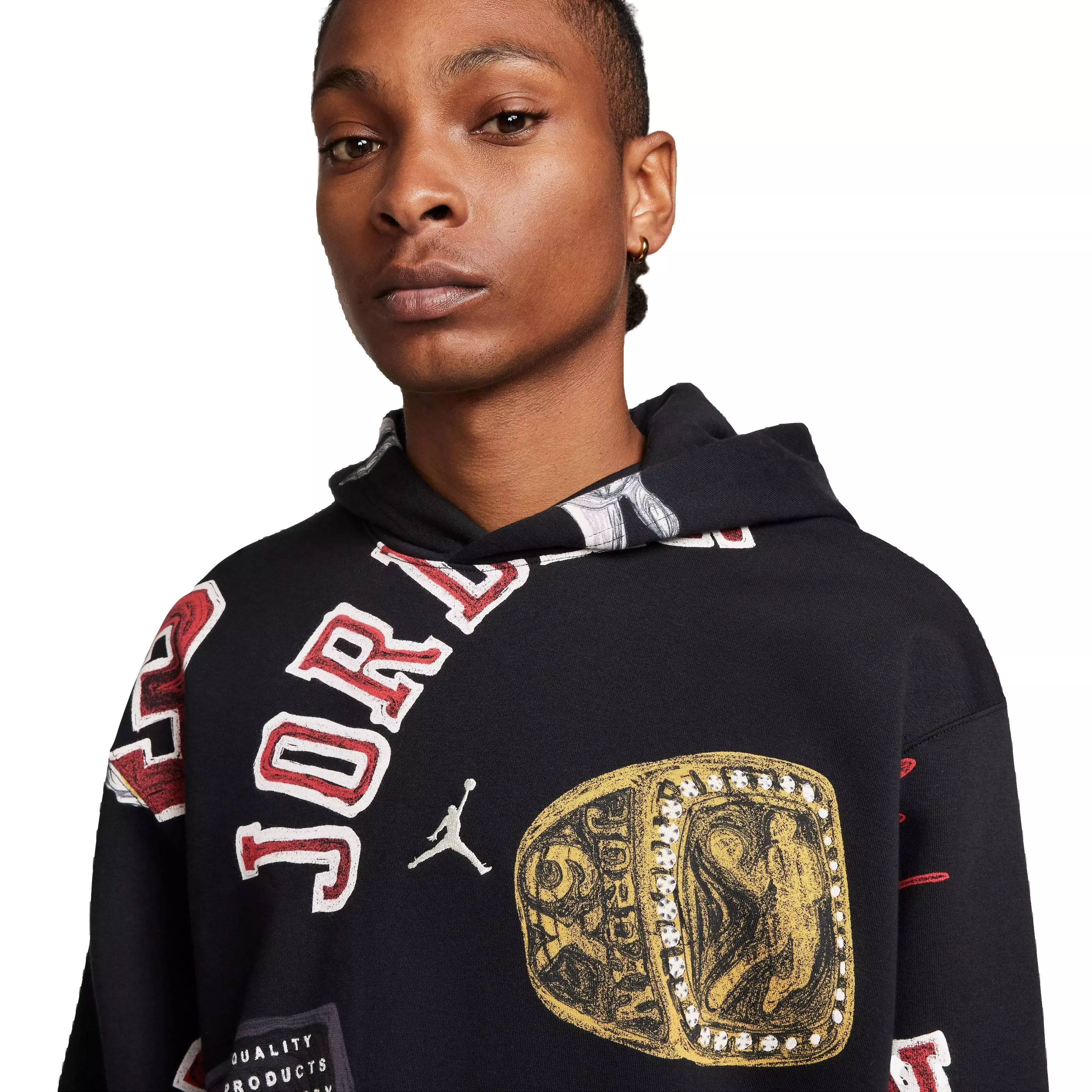 Jordan Men's Printed Hoodie - BLACK