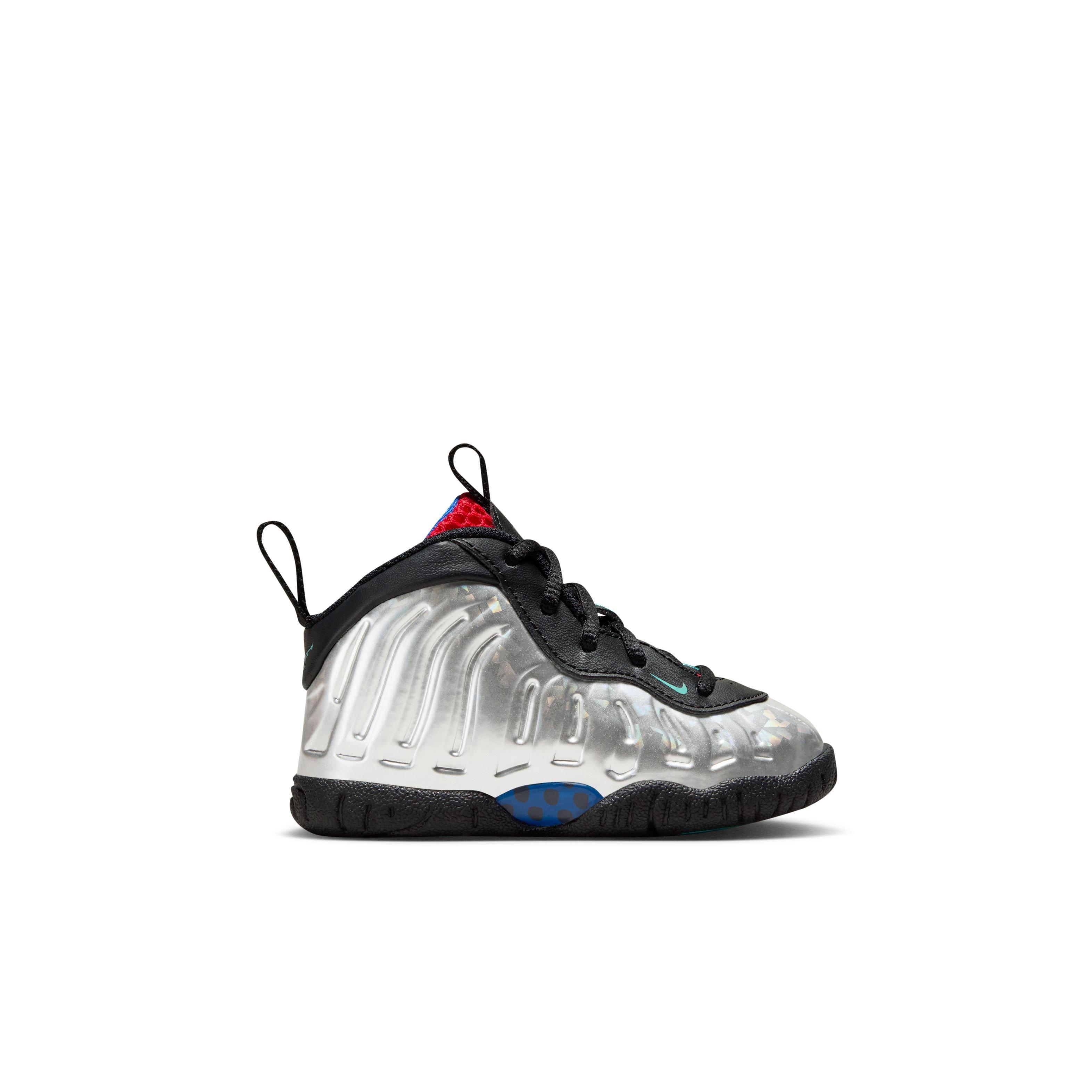 Nike Little Posite One "ASW" Toddler Kids' Shoe - METALLIC SILVER/DUSTY CACTUS/BLACK