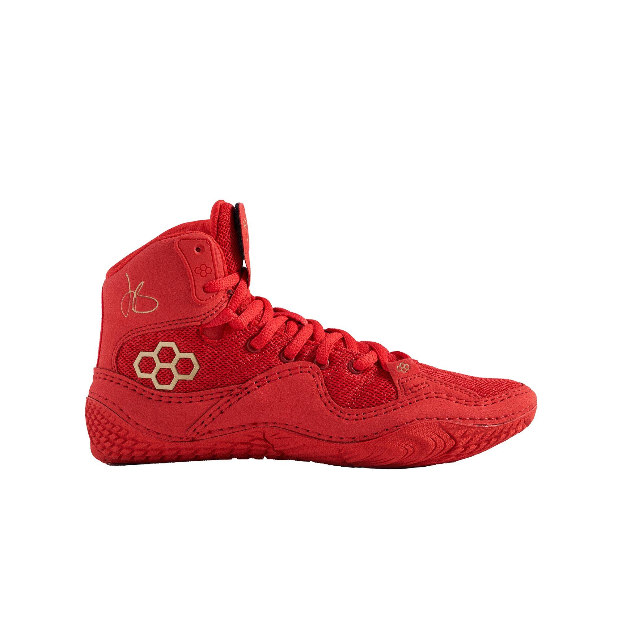 Red wrestling store shoes youth