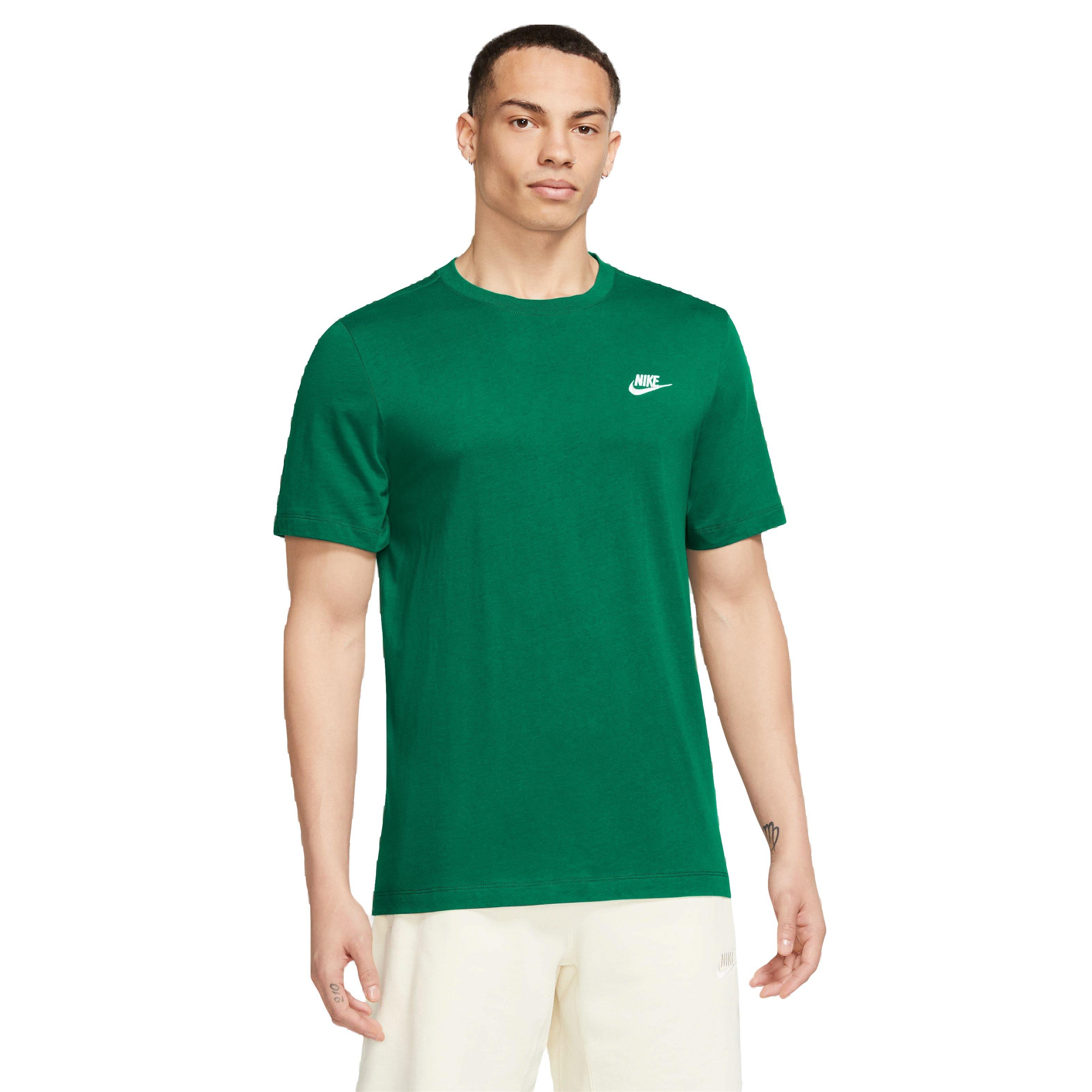 Nike Men's Sportswear Club Tee - Green - GREEN Thumbnail View 1