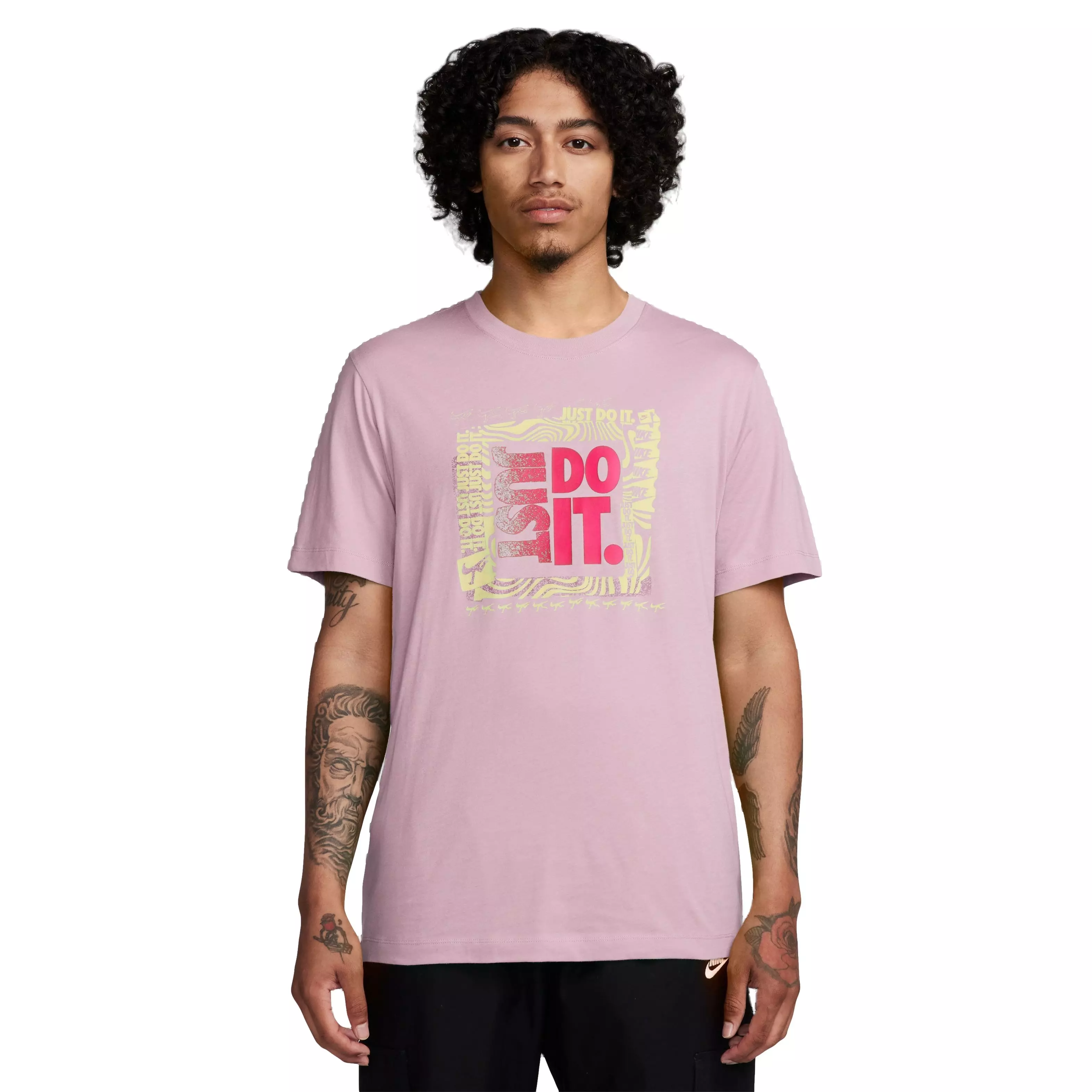 Nike Men's Brandriff Just-Do-It Tee - Pink - PINK