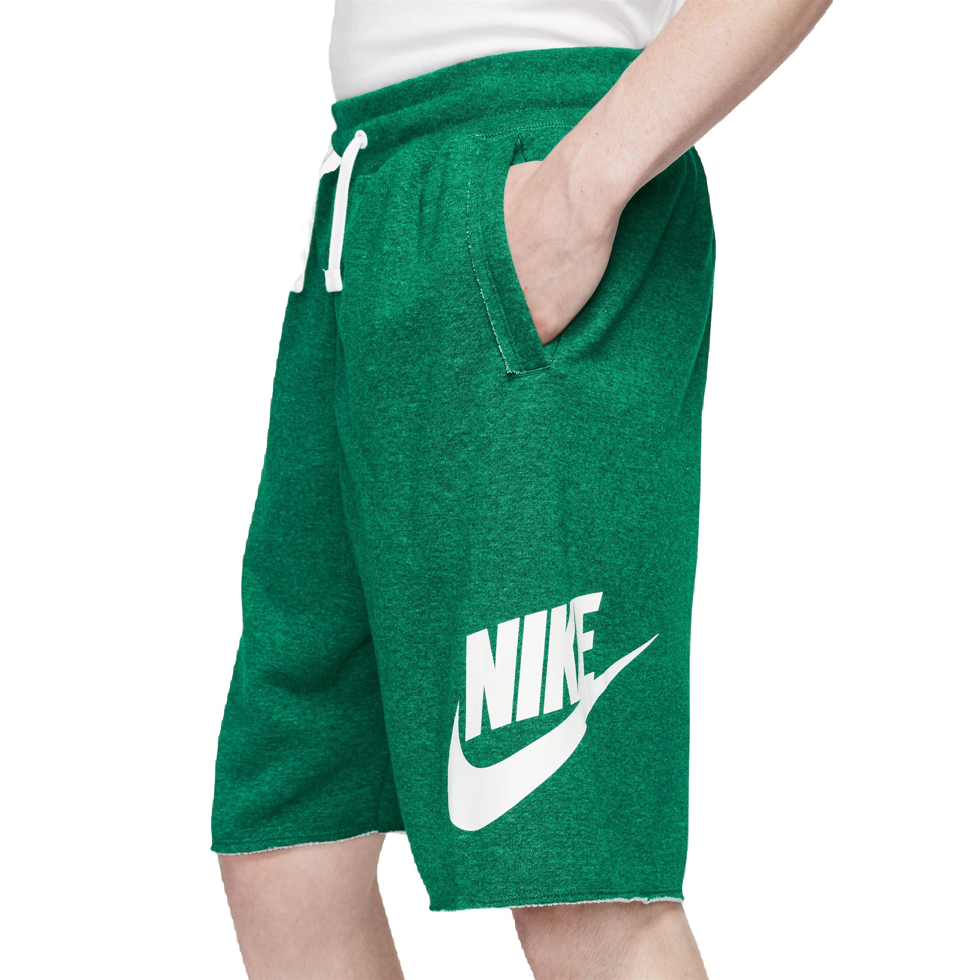 Nike Men's Club Alumni French Terry Shorts-Green - GREEN Thumbnail View 3