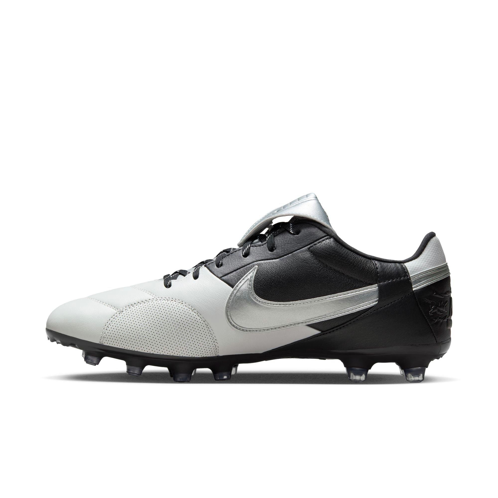 Nike Premier 3 FG "Photon Dust/Metallic Silver/Black" Men's Soccer Cleat - SILVER/BLACK Thumbnail View 3