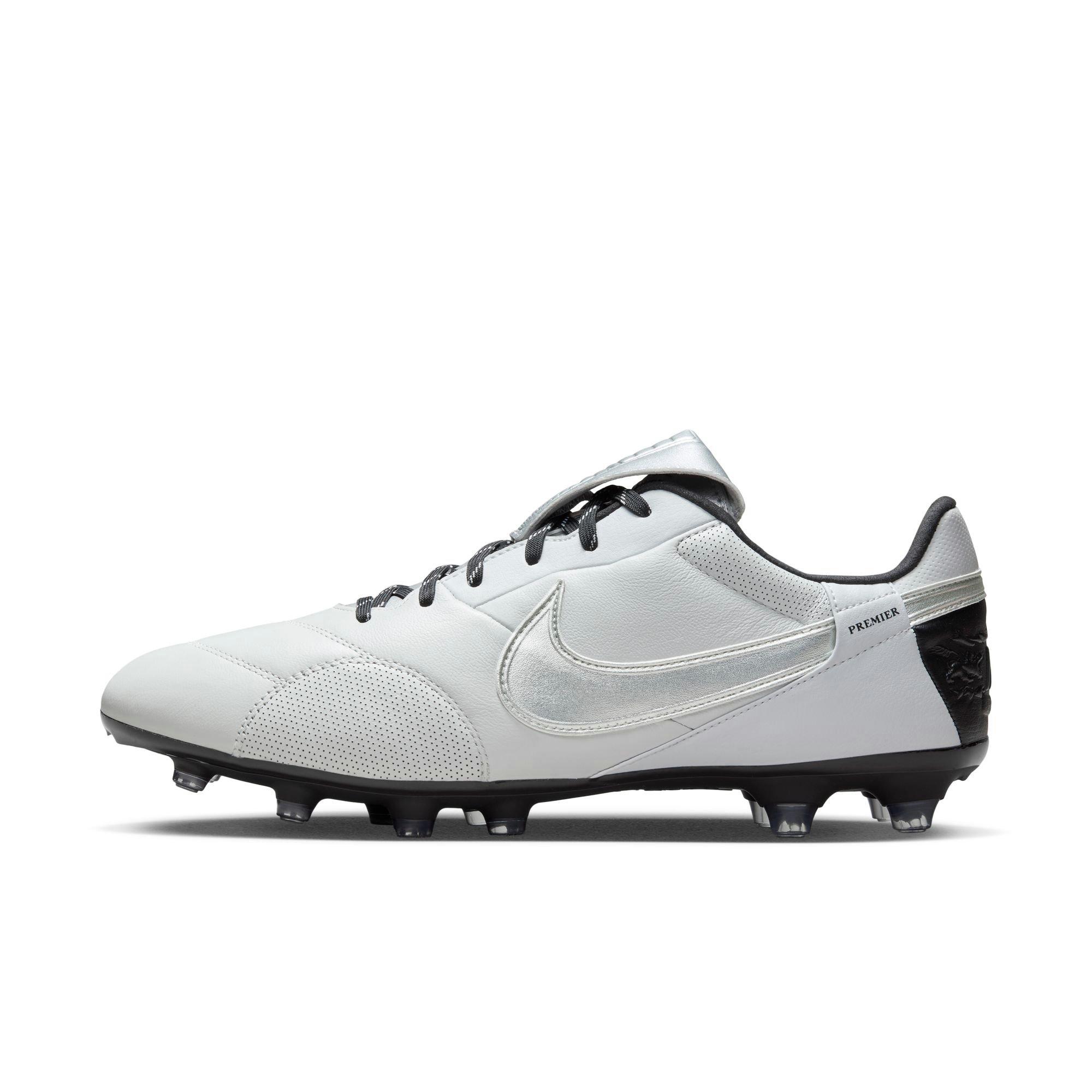 Nike Premier 3 FG "Photon Dust/Metallic Silver/Black" Men's Soccer Cleat - SILVER/BLACK Thumbnail View 4