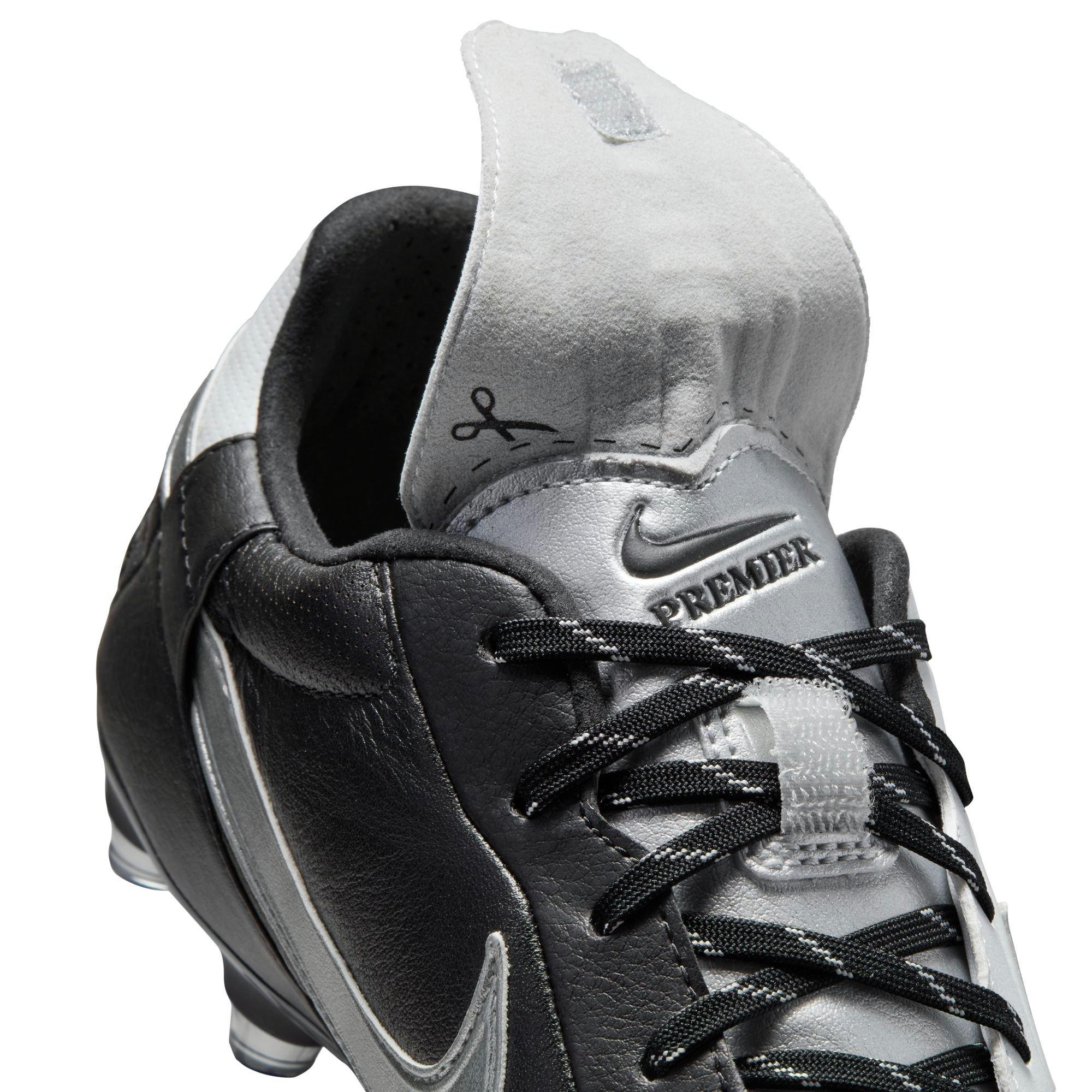 Nike Premier 3 FG "Photon Dust/Metallic Silver/Black" Men's Soccer Cleat - SILVER/BLACK Thumbnail View 6