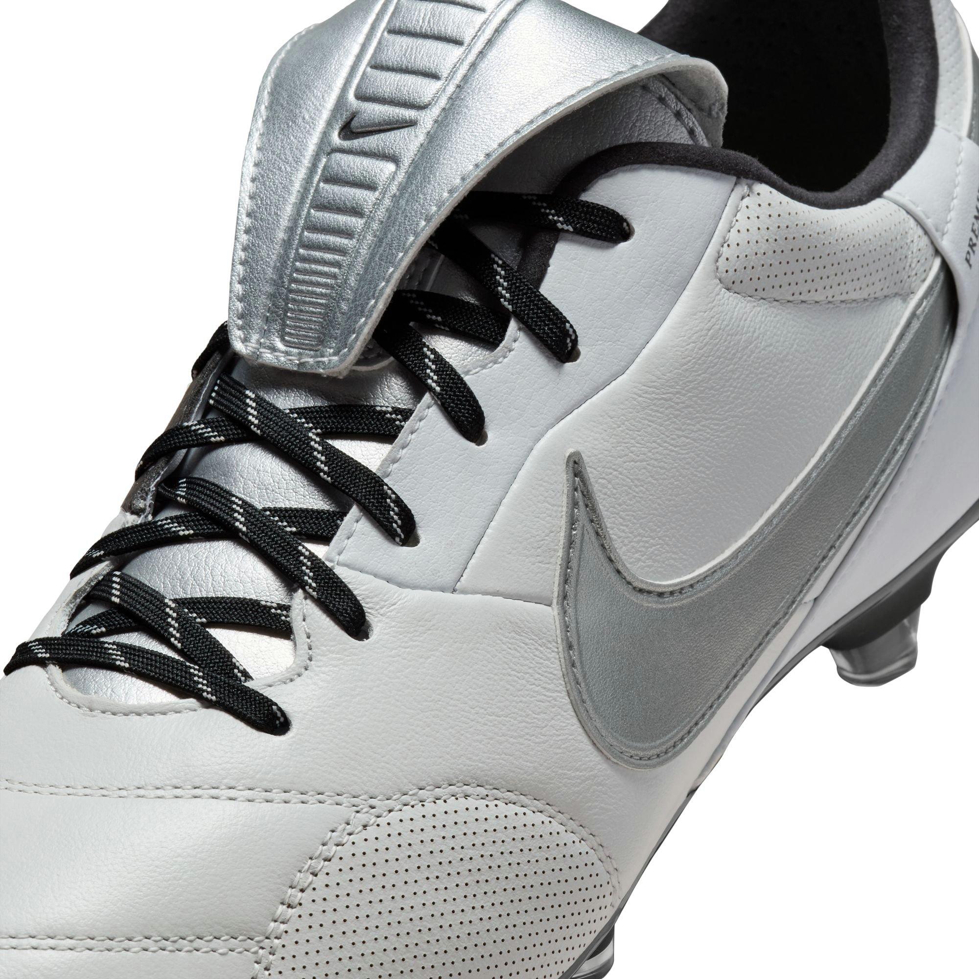 Nike Premier 3 FG "Photon Dust/Metallic Silver/Black" Men's Soccer Cleat - SILVER/BLACK Thumbnail View 8