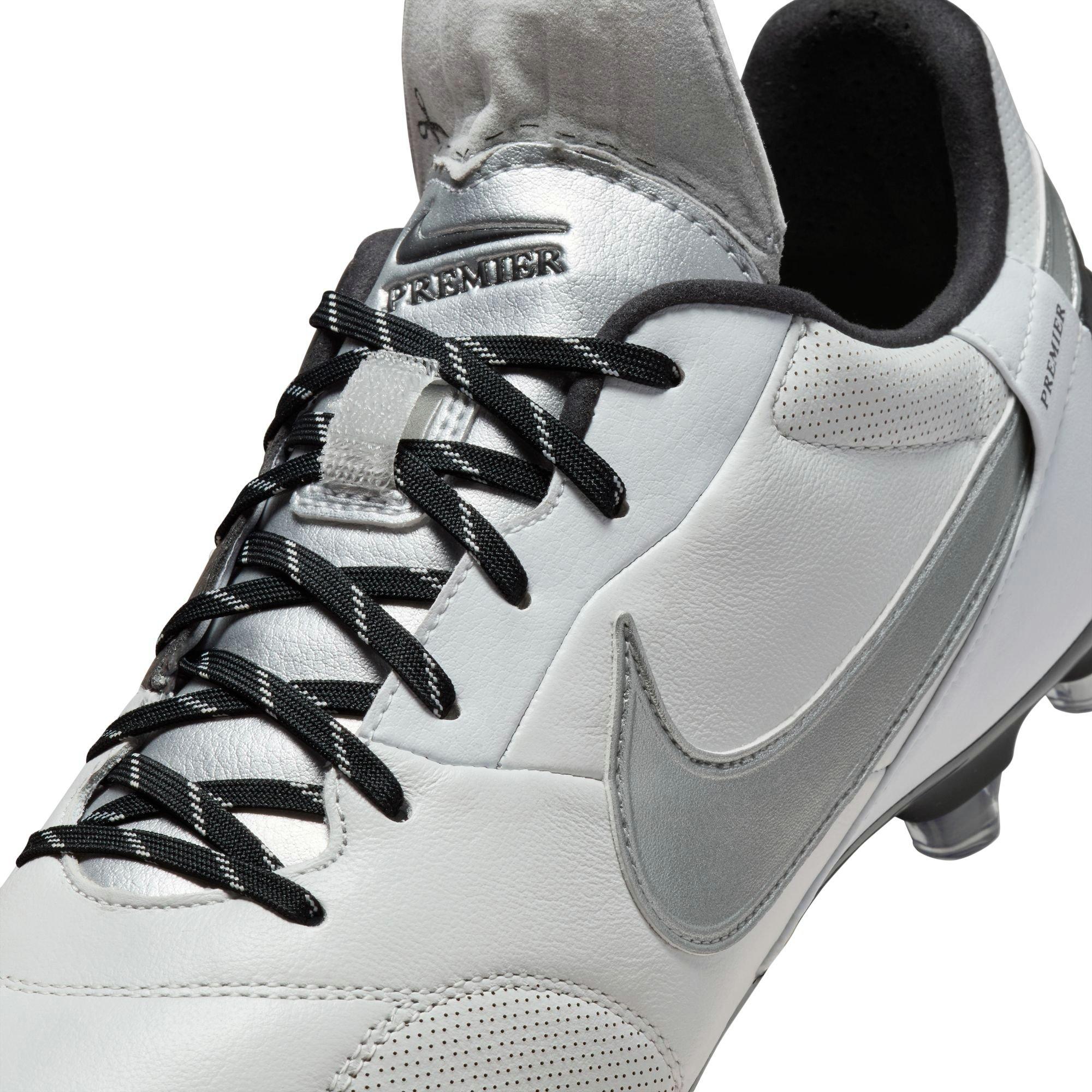 Nike Premier 3 FG "Photon Dust/Metallic Silver/Black" Men's Soccer Cleat - SILVER/BLACK Thumbnail View 9