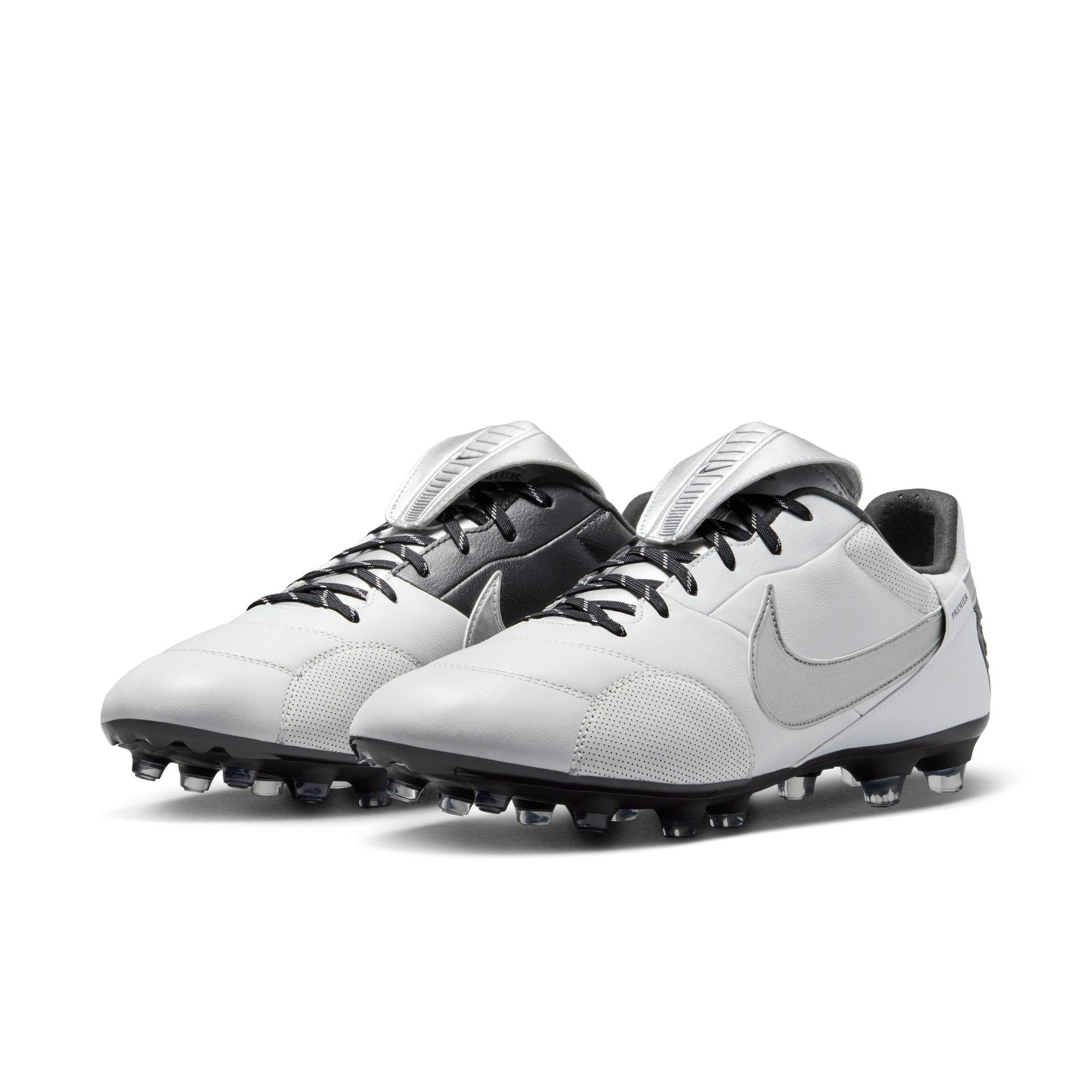 Nike Premier 3 FG "Photon Dust/Metallic Silver/Black" Men's Soccer Cleat - SILVER/BLACK Thumbnail View 10