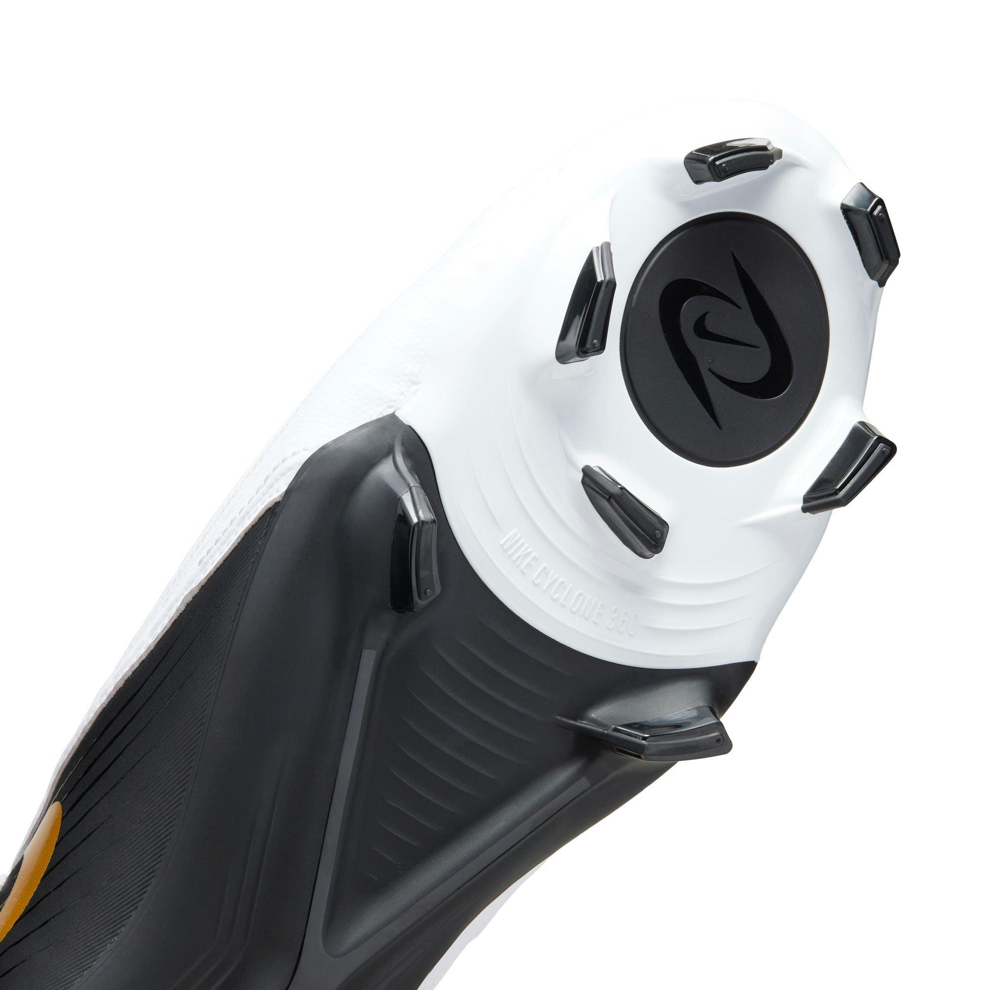 Nike Phantom GX 2 Academy MG "White/Black/Metallic Gold Coin" Men's Soccer Cleat - WHITE/BLACK Thumbnail View 5