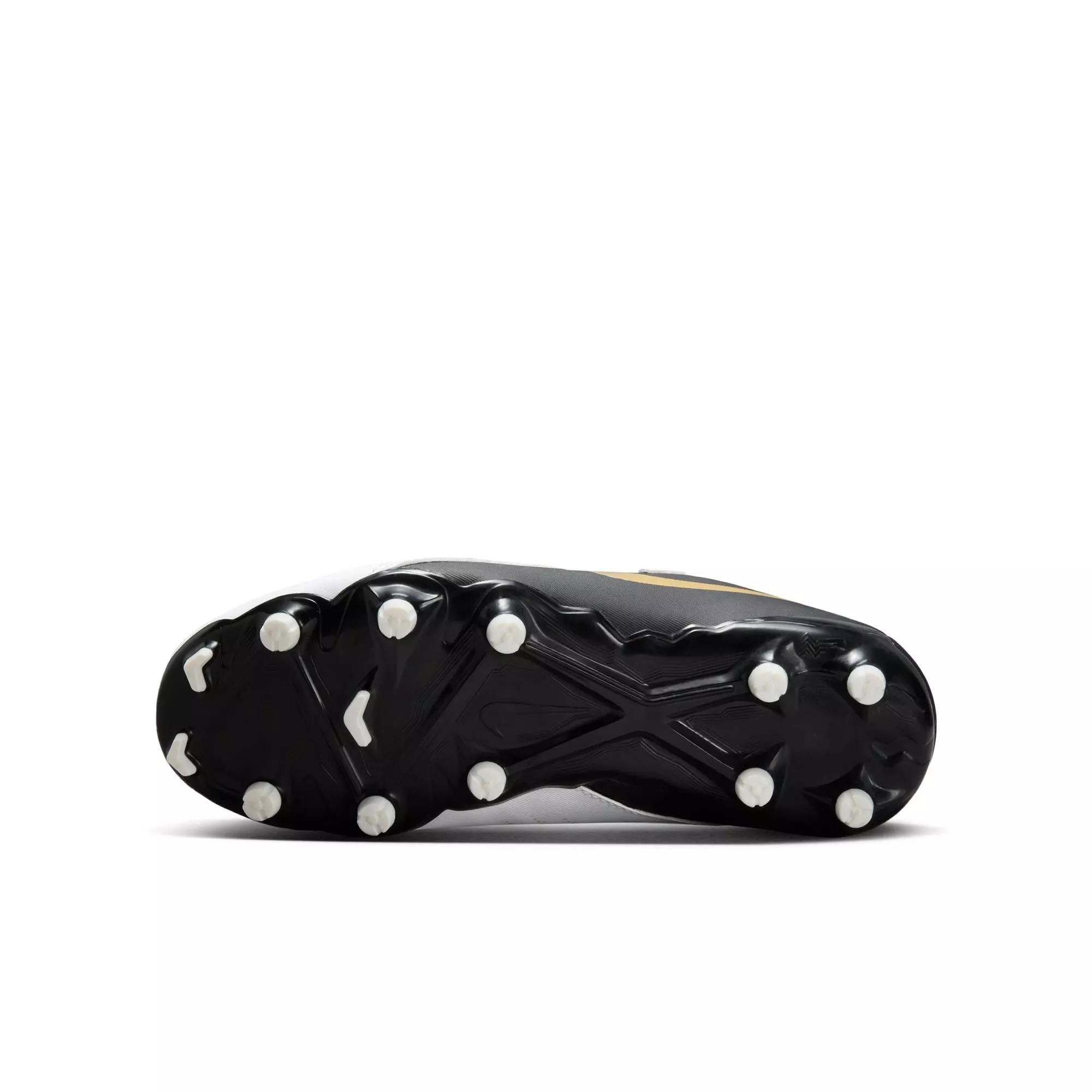 Nike Jr. Phantom GX 2 Academy "White/Black/Metallic Gold Coin" Grade School Kids' Soccer Cleat - WHITE/BLACK