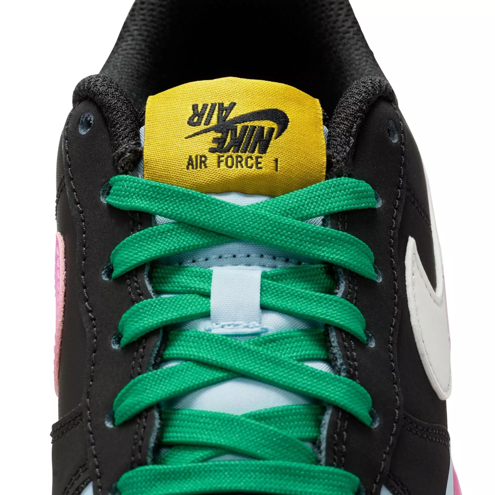 Nike Air Force 1 LV8 Low "Black/Summit White/Lt Armory Blue" Grade School Girls' Shoe - MULTI-COLOR