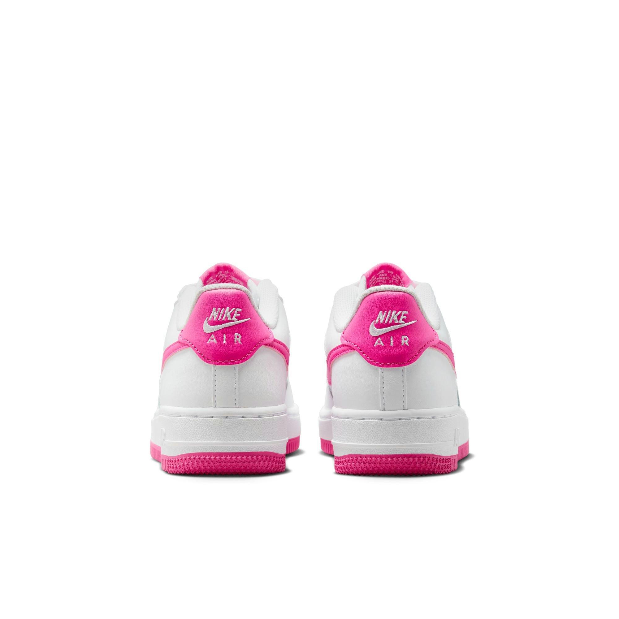 Nike Air Force 1 LV8 2 Grade School Girls' "White/Laser Fuchsia" Shoe