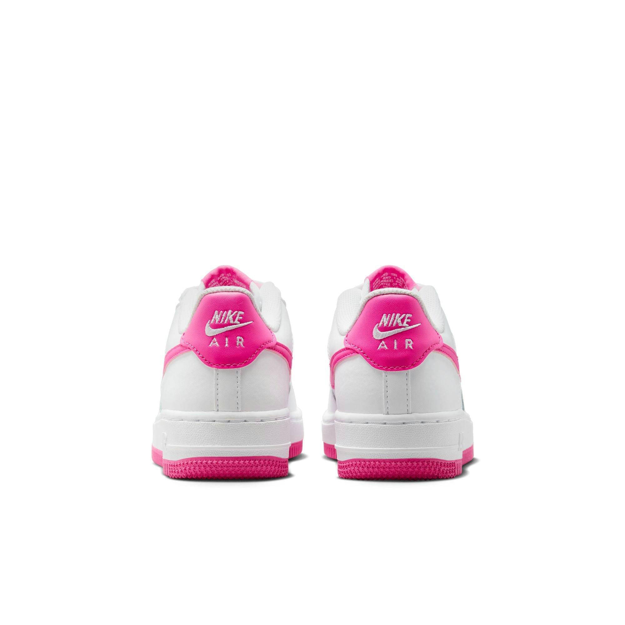 Nike Air Force 1 LV8 2 Grade School Girls' White/Laser Fuchsia Shoe