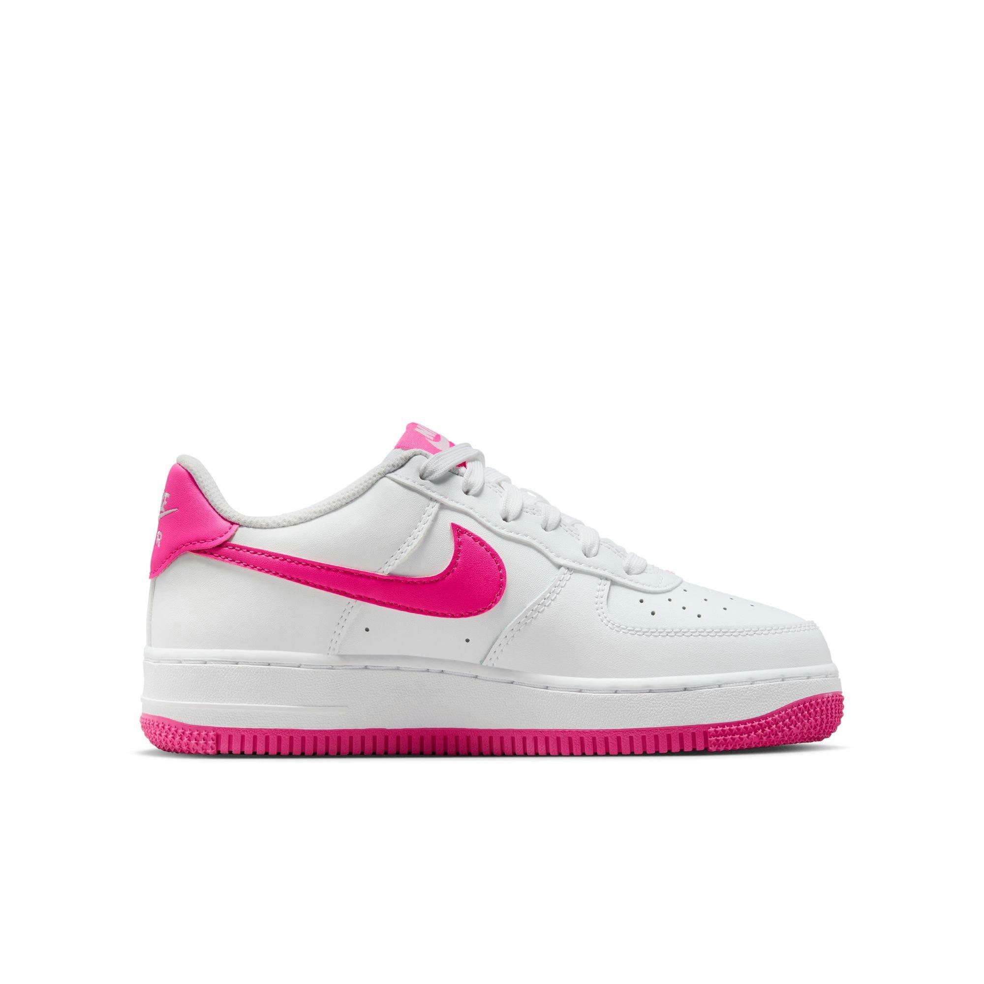 Nike Air Force 1 LV8 2 White Laser Fuchsia Grade School Girls Shoe Hibbett