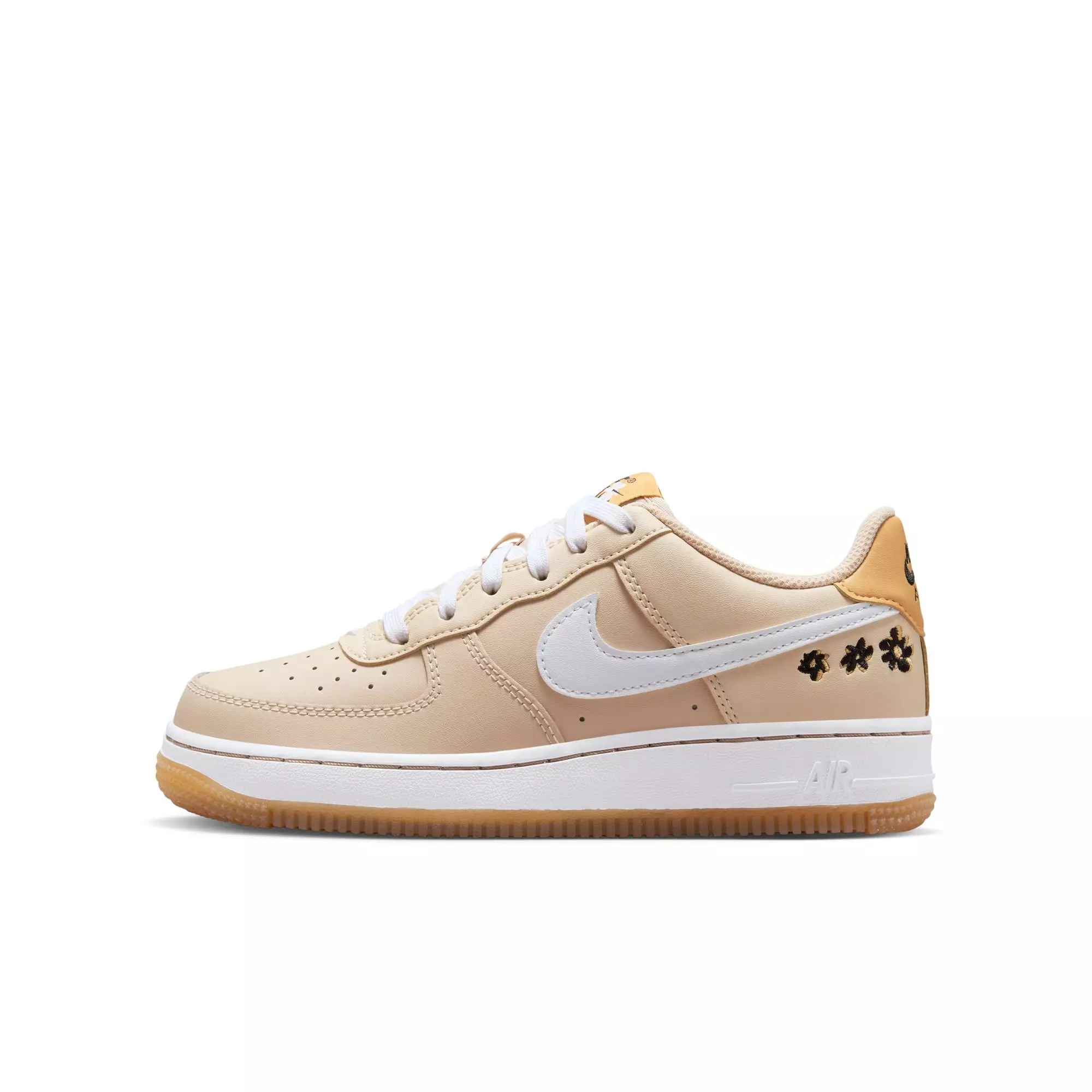 Nike Air Force 1 LV8 2 "Sanddrift/White/Twine/Black" Grade School Girls' Shoe - SAND