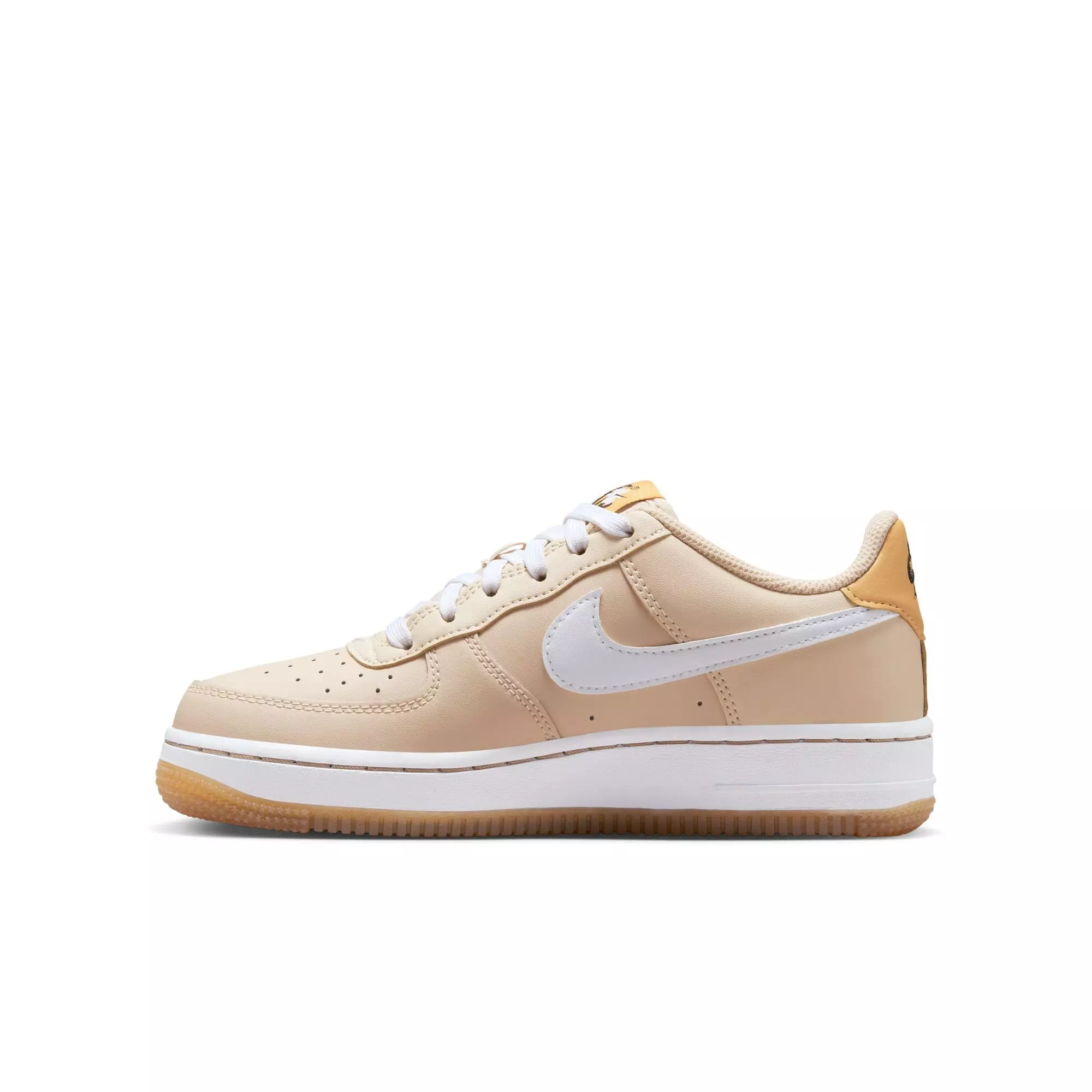 Nike Air Force 1 LV8 2 "Sanddrift/White/Twine/Black" Grade School Girls' Shoe - SAND