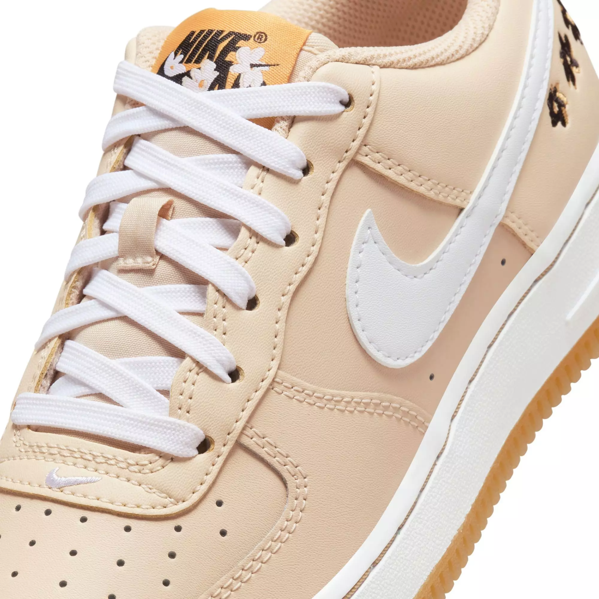 Nike Air Force 1 LV8 2 "Sanddrift/White/Twine/Black" Grade School Girls' Shoe - SAND