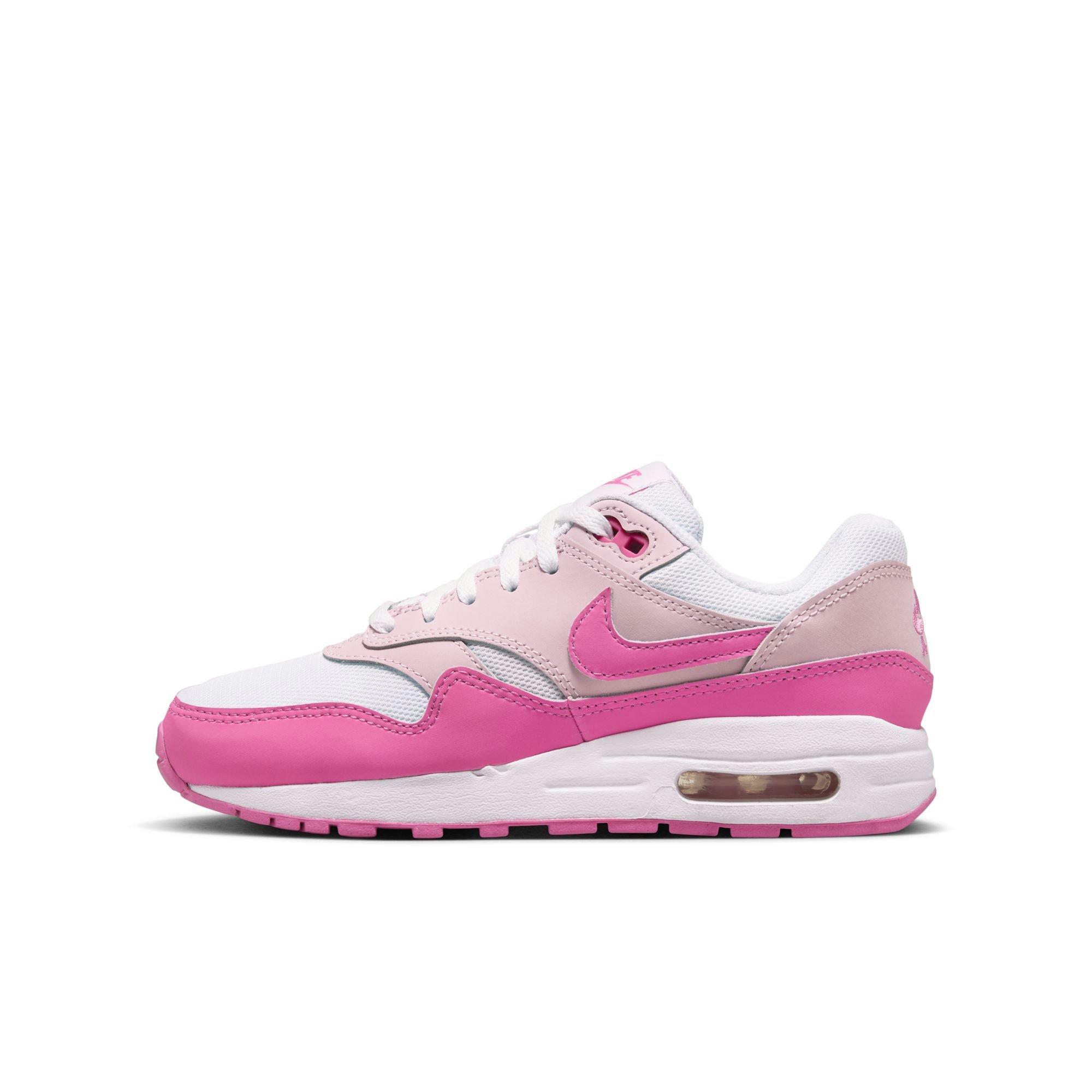 Nike Air Max 1 Gel Grade School Girl's White/Playful Pink/Pink Foam Shoe