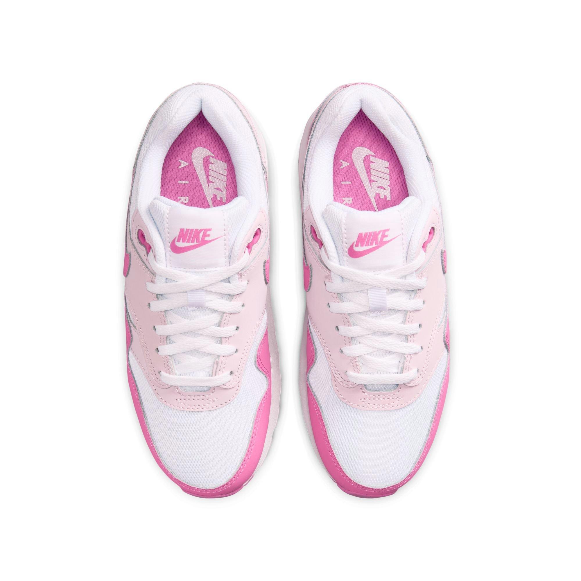 Nike Air Max 1 Gel Grade School Girl's White/Playful Pink/Pink Foam Shoe