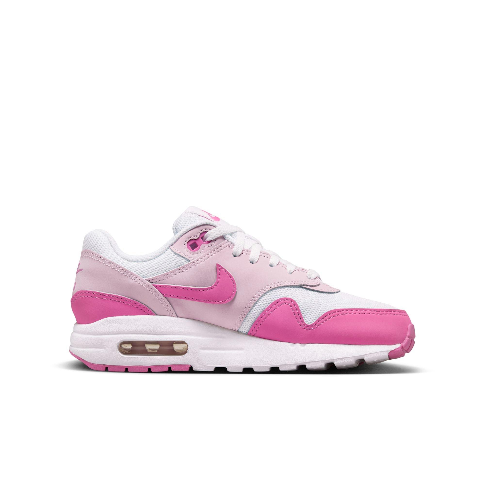 Nike Air Max 1 Gel Grade School Girl's White/Playful Pink/Pink Foam Shoe