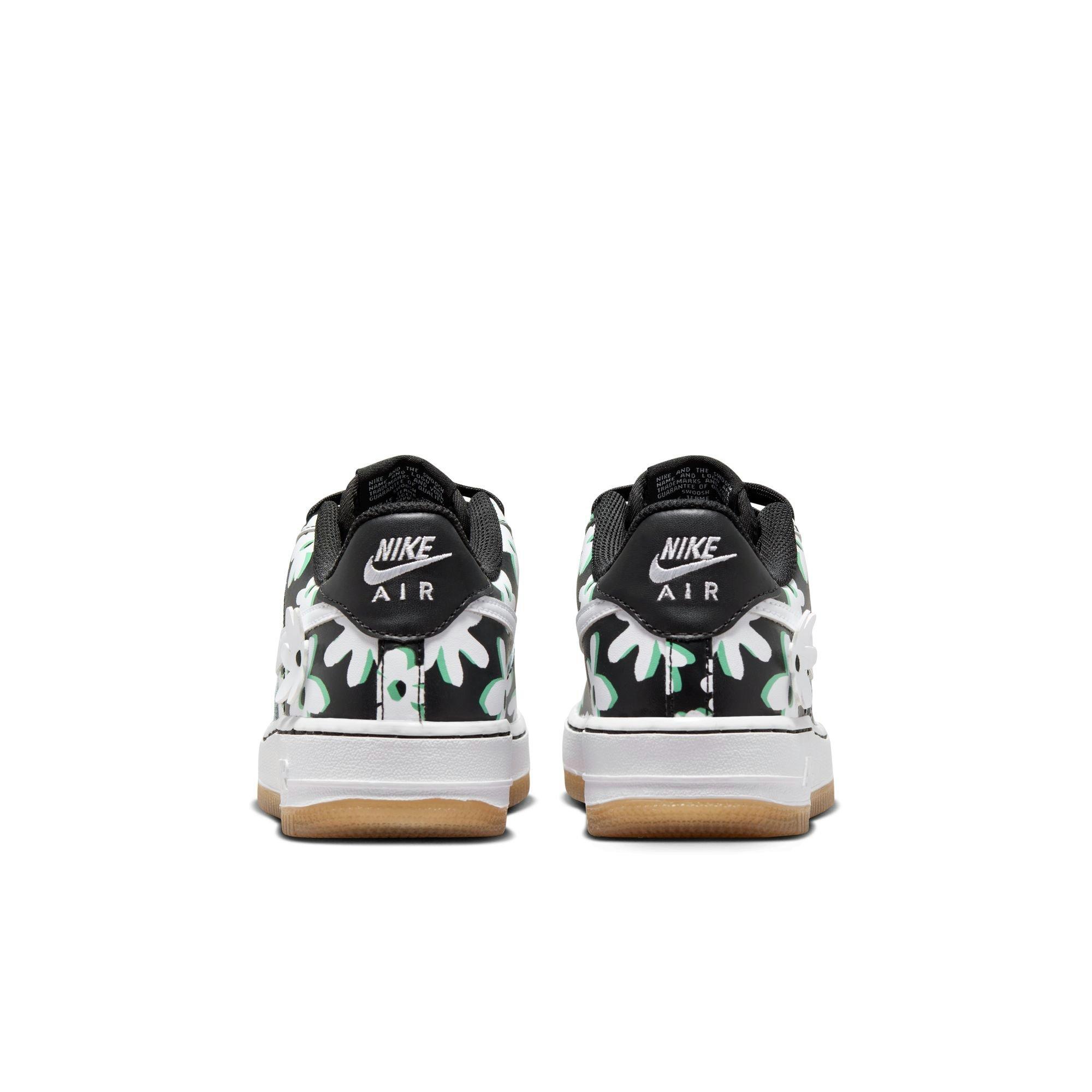 Nike Air Force 1 LV8 1 "Black/White/Spring Green" Preschool Girls' Shoe - BLACK/WHITE/GREEN Thumbnail View 5