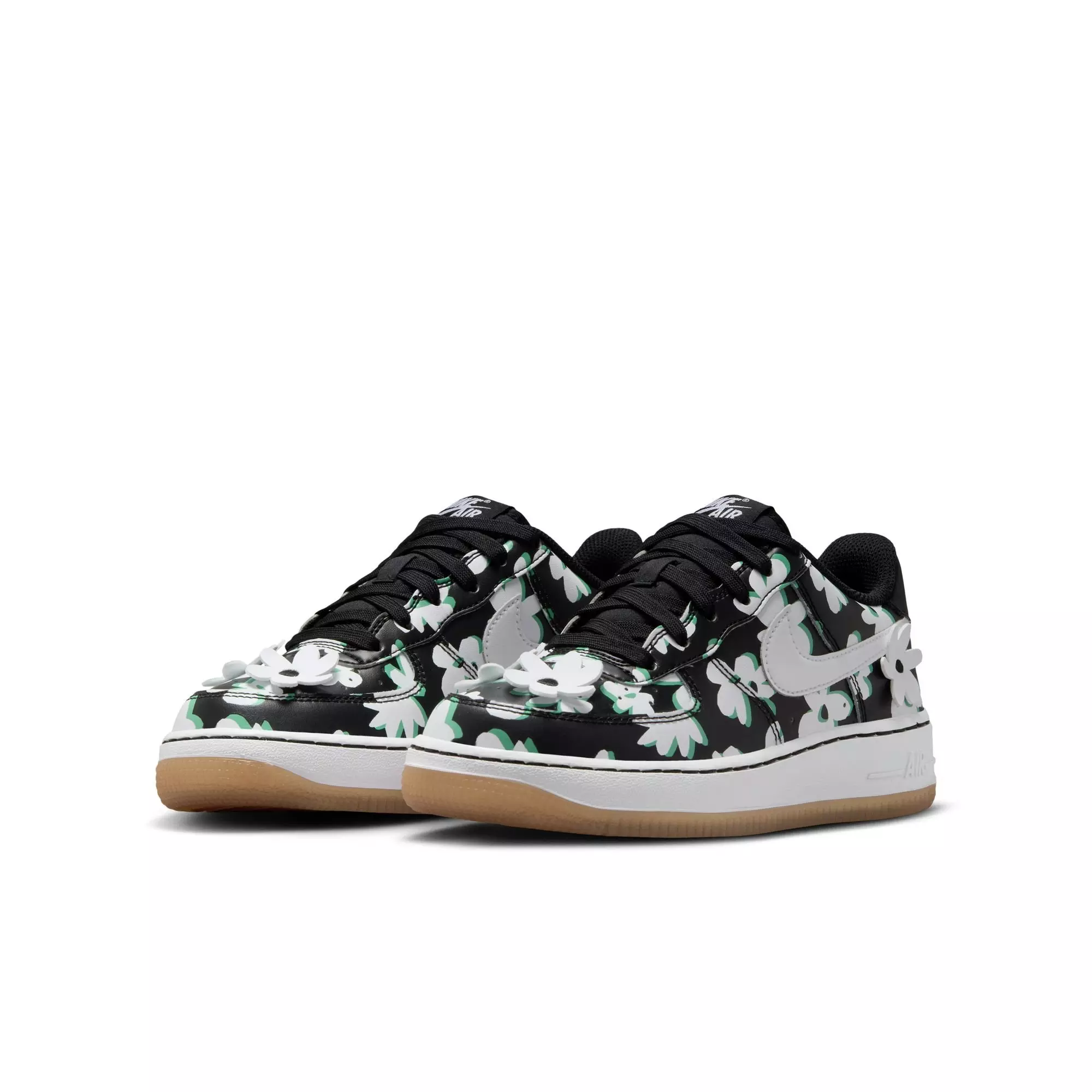 Nike Air Force 1 LV8 1 "Black/White/Spring Green" Preschool Girls' Shoe - BLACK/WHITE/GREEN