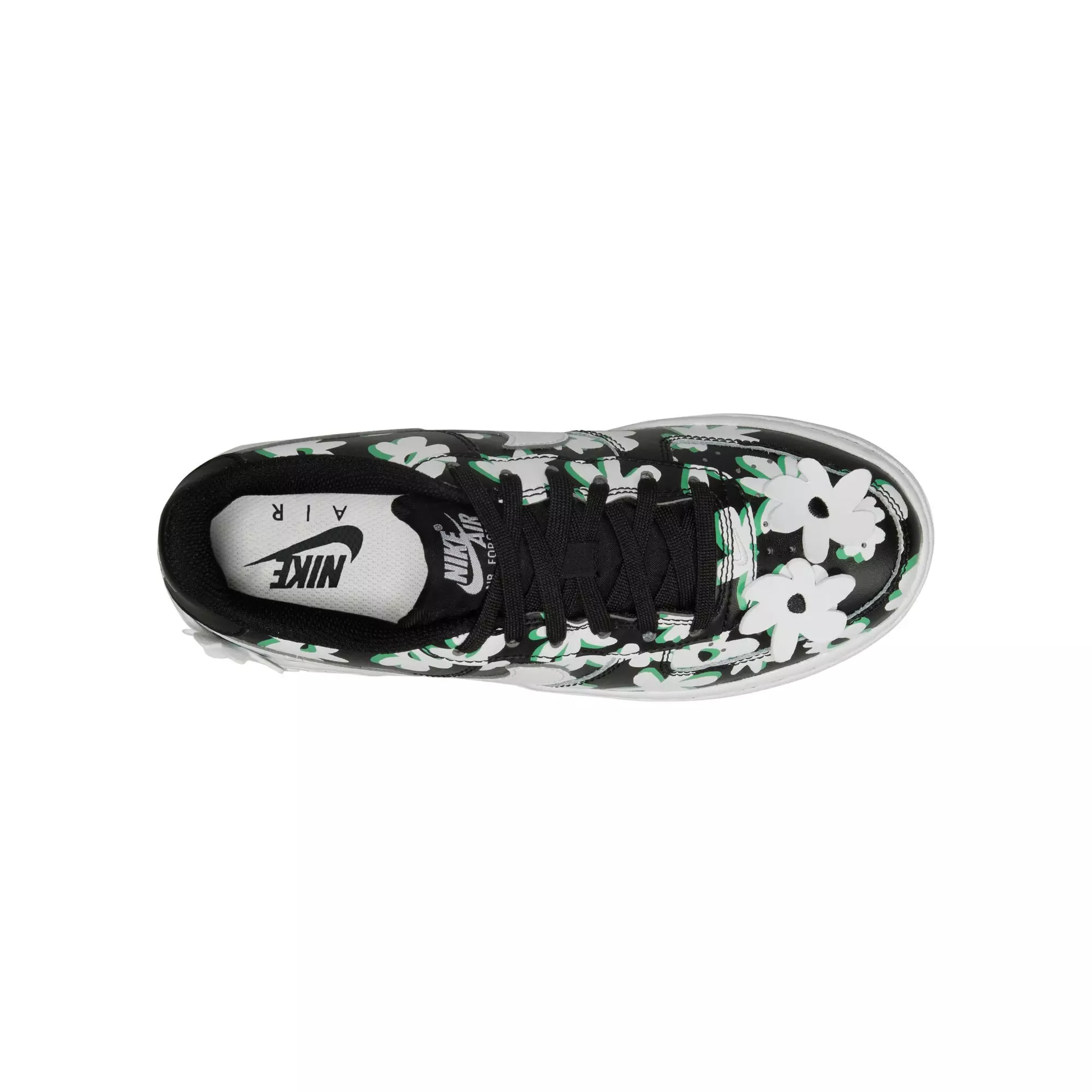Nike Air Force 1 LV8 1 "Black/White/Spring Green" Preschool Girls' Shoe - BLACK/WHITE/GREEN