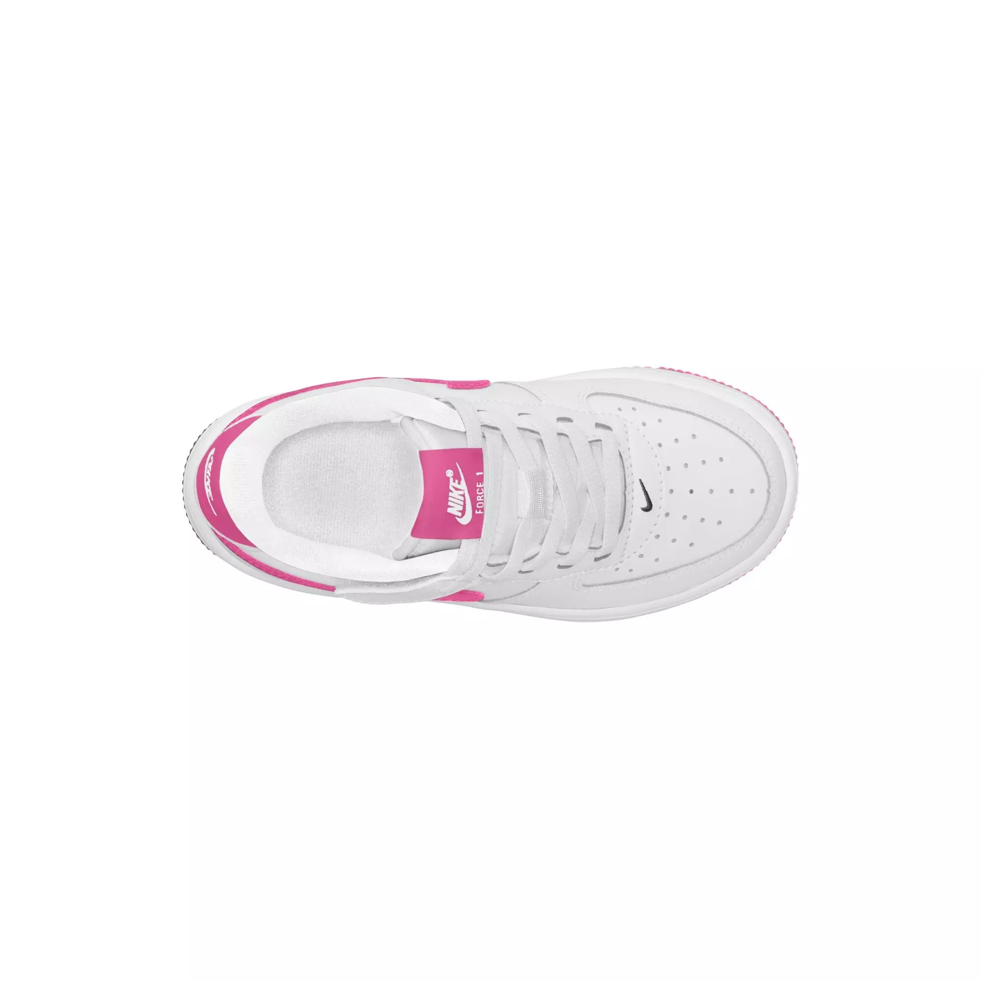 Nike Air Force 1 Low EasyOn "White/Laser Fuchsia" Preschool Girls' Shoe - WHITE/PINK