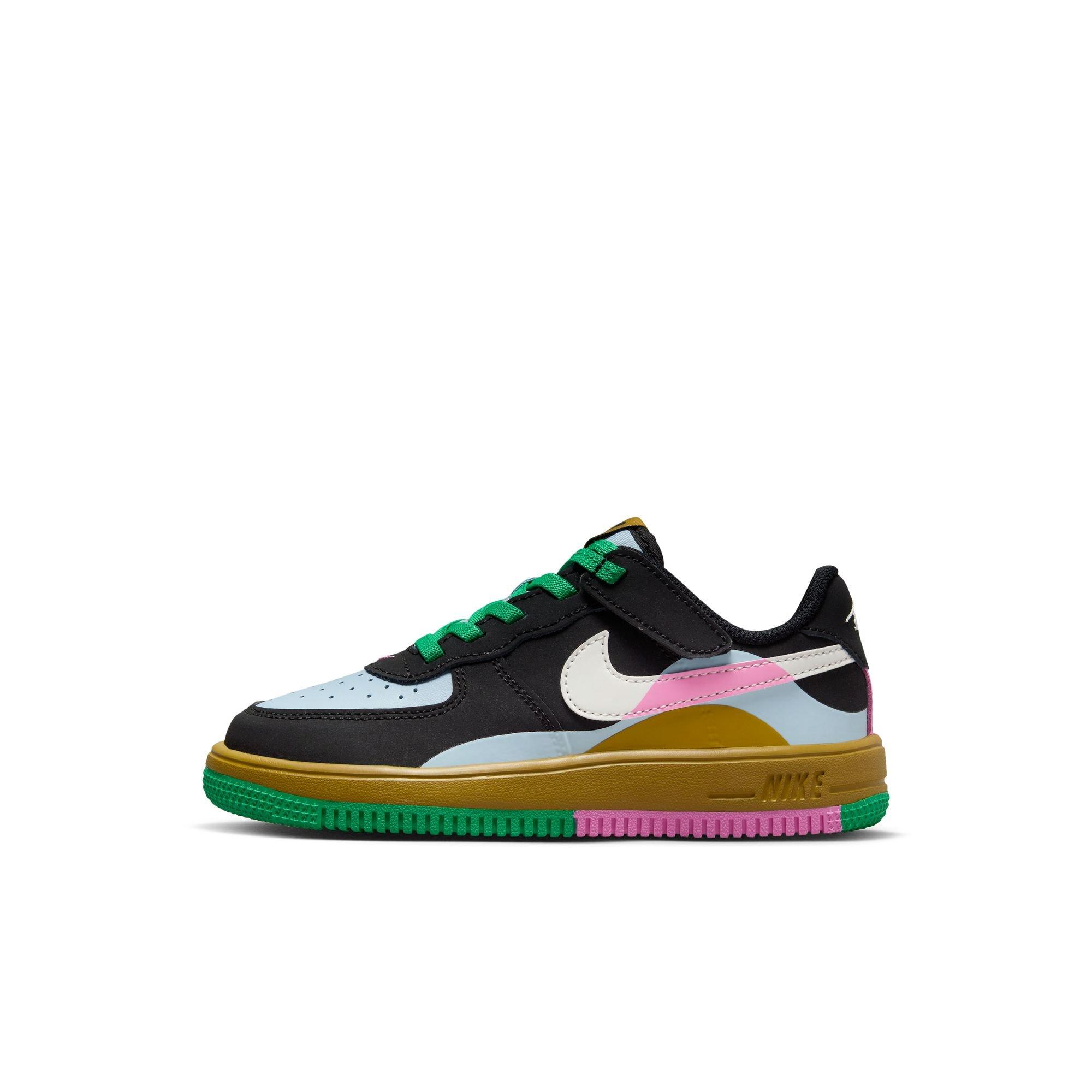 Nike Air Force 1 LV8 EasyOn "Black/Summit White/Lt Armory Blue" Preschool Girls' Shoe - MULTI-COLOR Thumbnail View 3