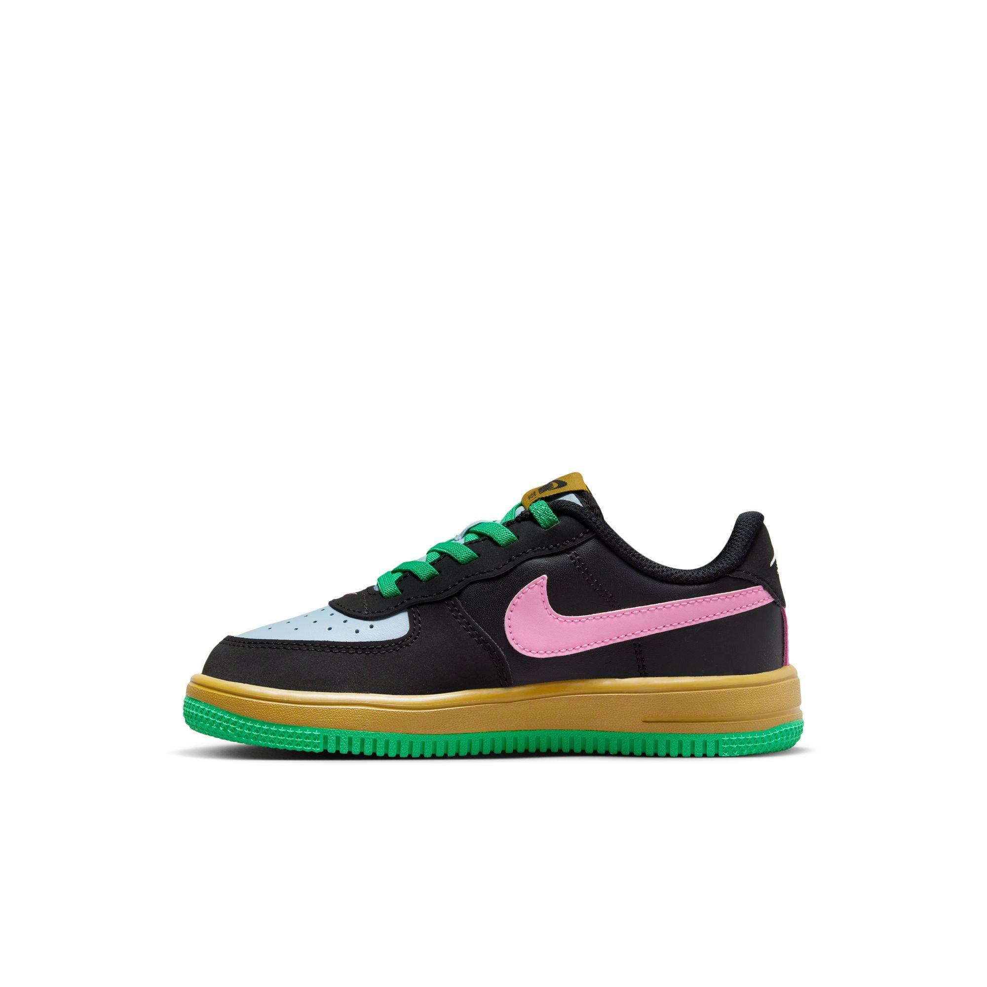 Nike Air Force 1 LV8 EasyOn Preschool Girls' Black/Summit White/Lt Armory Blue Shoe