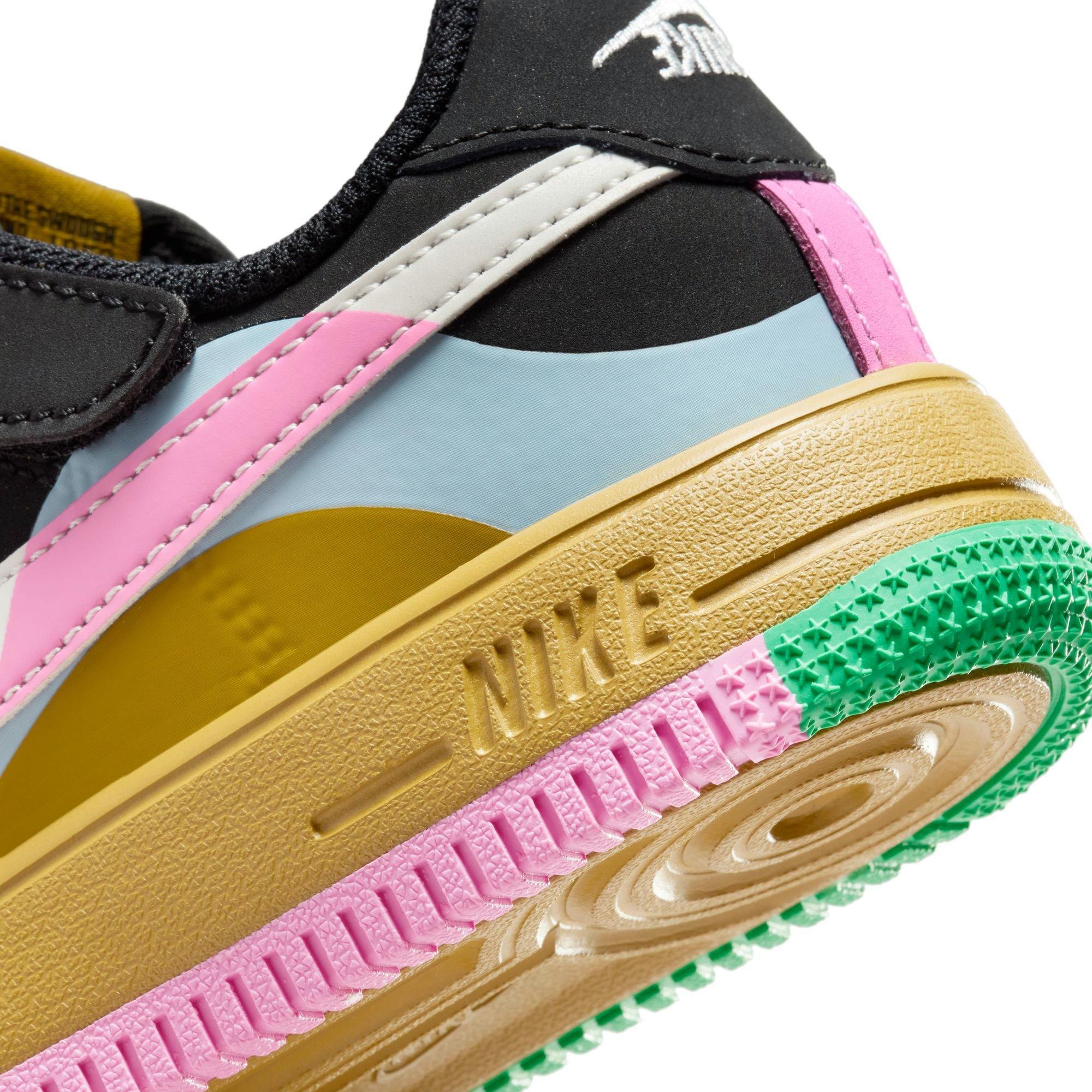 Nike Air Force 1 LV8 EasyOn "Black/Summit White/Lt Armory Blue" Preschool Girls' Shoe - MULTI-COLOR Thumbnail View 11