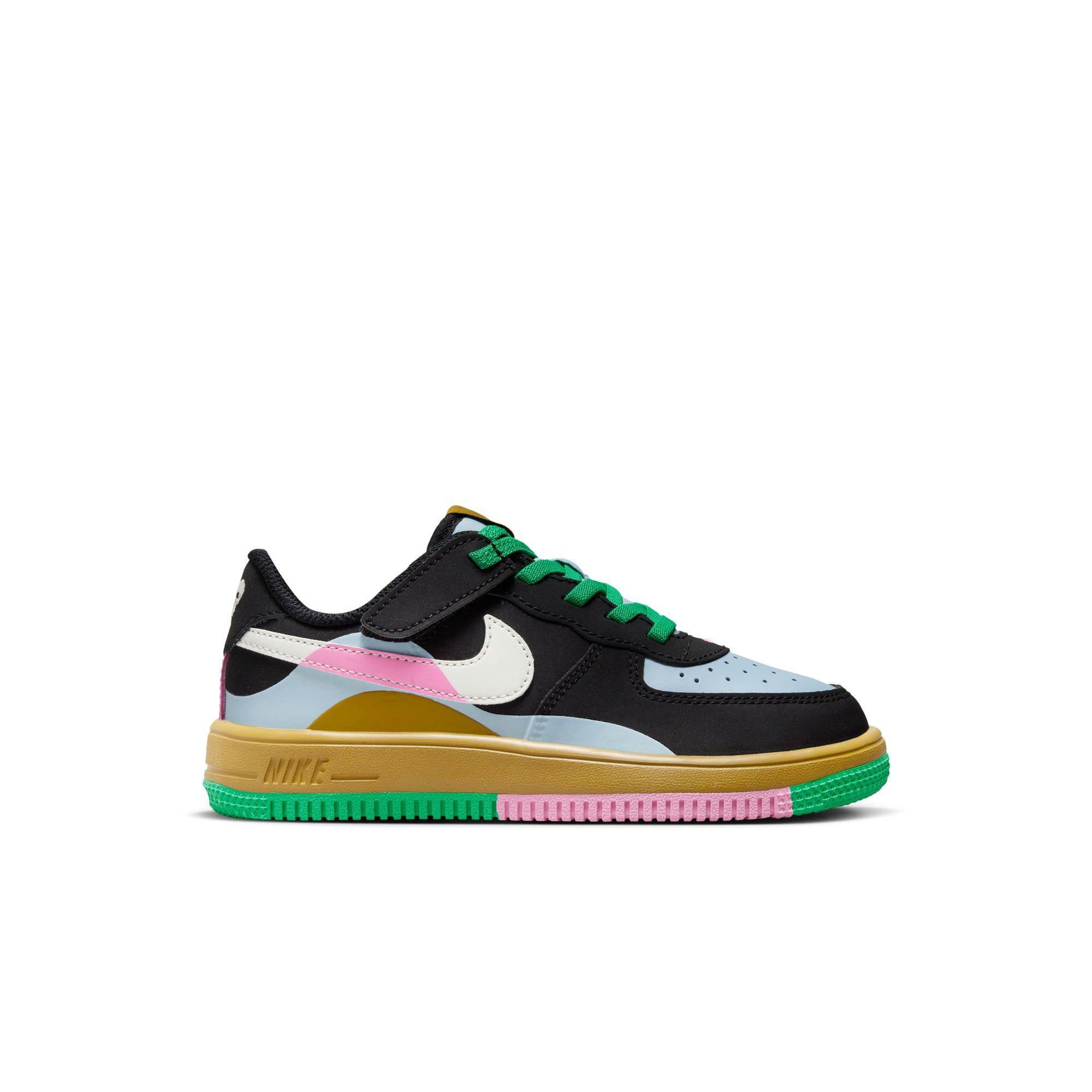 Nike Air Force 1 LV8 EasyOn "Black/Summit White/Lt Armory Blue" Preschool Girls' Shoe - MULTI-COLOR Thumbnail View 1