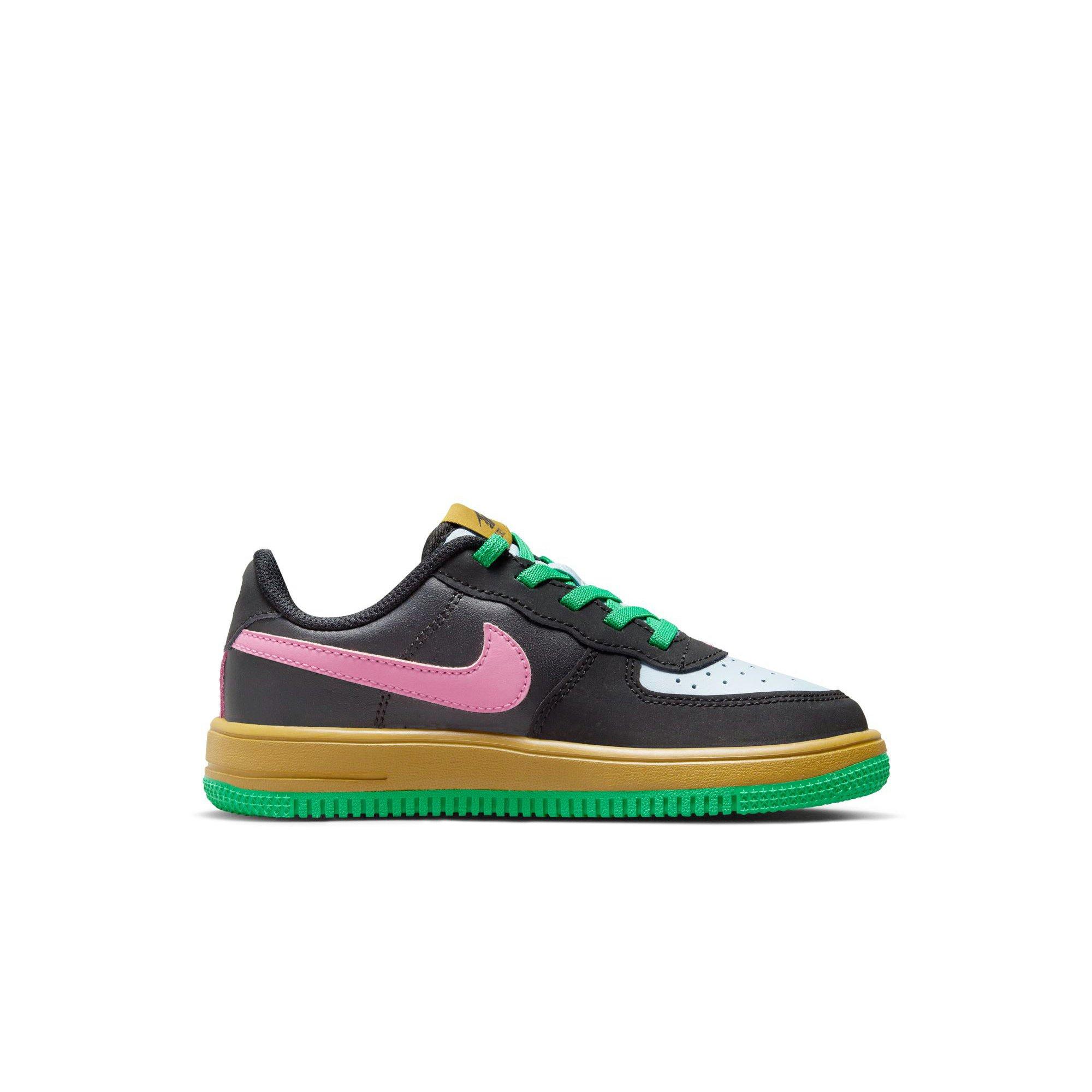 Nike Air Force 1 LV8 EasyOn Preschool Girls' Black/Summit White/Lt Armory Blue Shoe