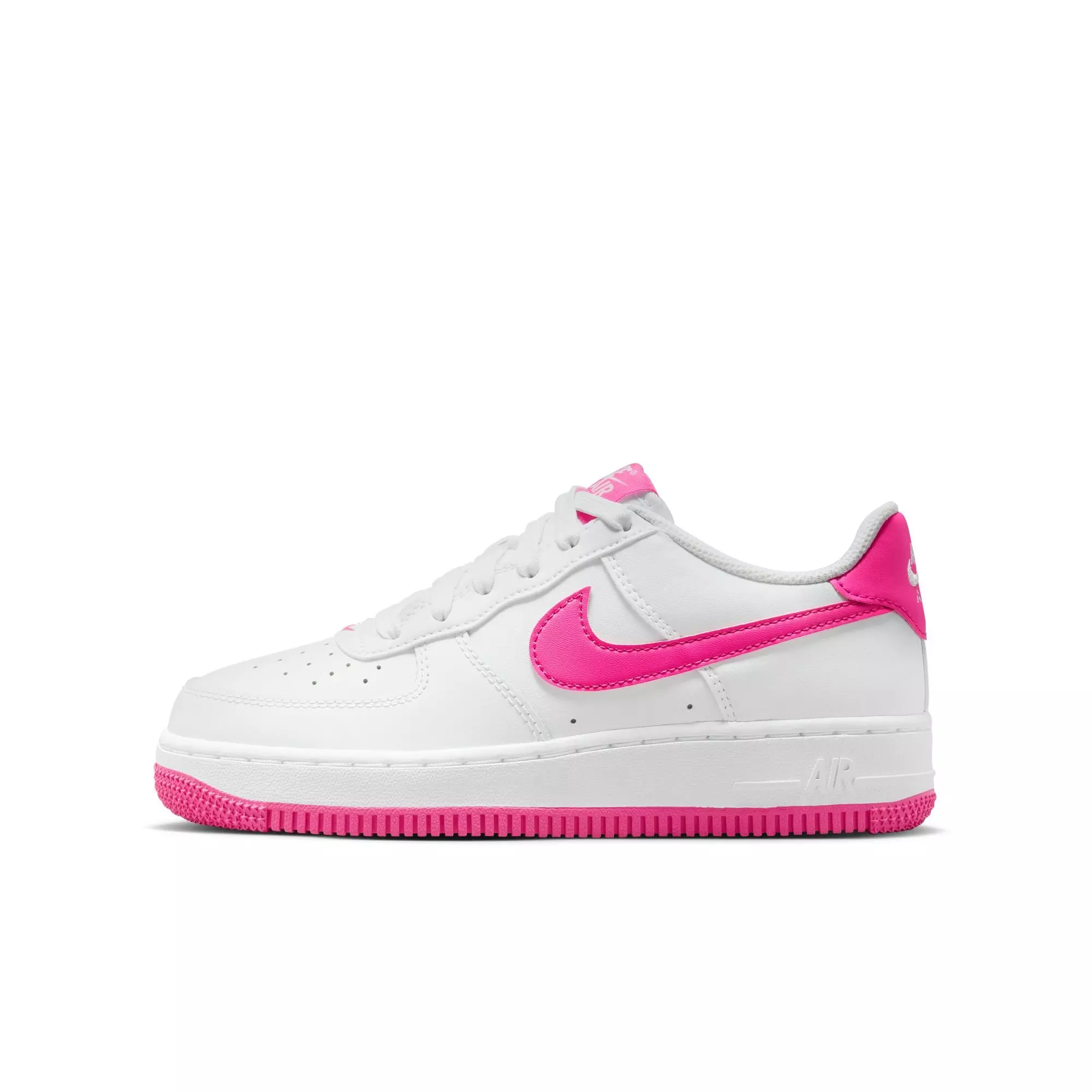 Nike Air Force 1 LV8 2 "White/Laser Fuchsia" Preschool Girls' Shoe - WHITE/PINK